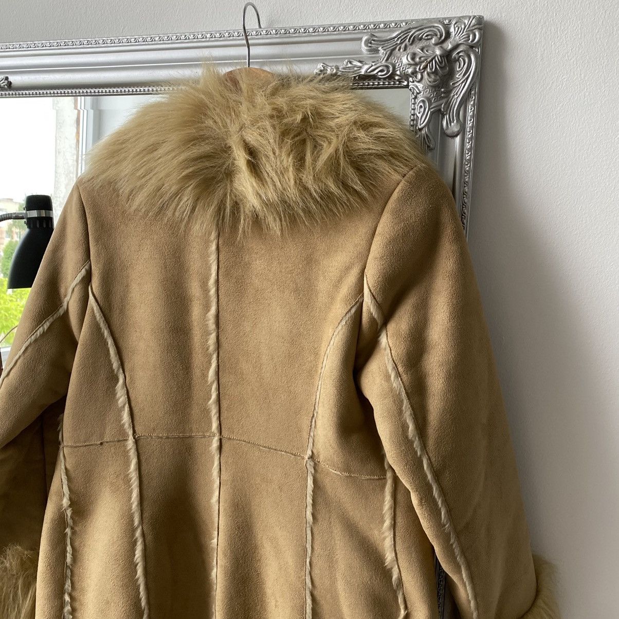 Miss Sixty Vintage 2000s Faux Fur Coat Maxi Y2K Grunge Penny Lane Size S / US 4 / IT 40 - 5 Thumbnail