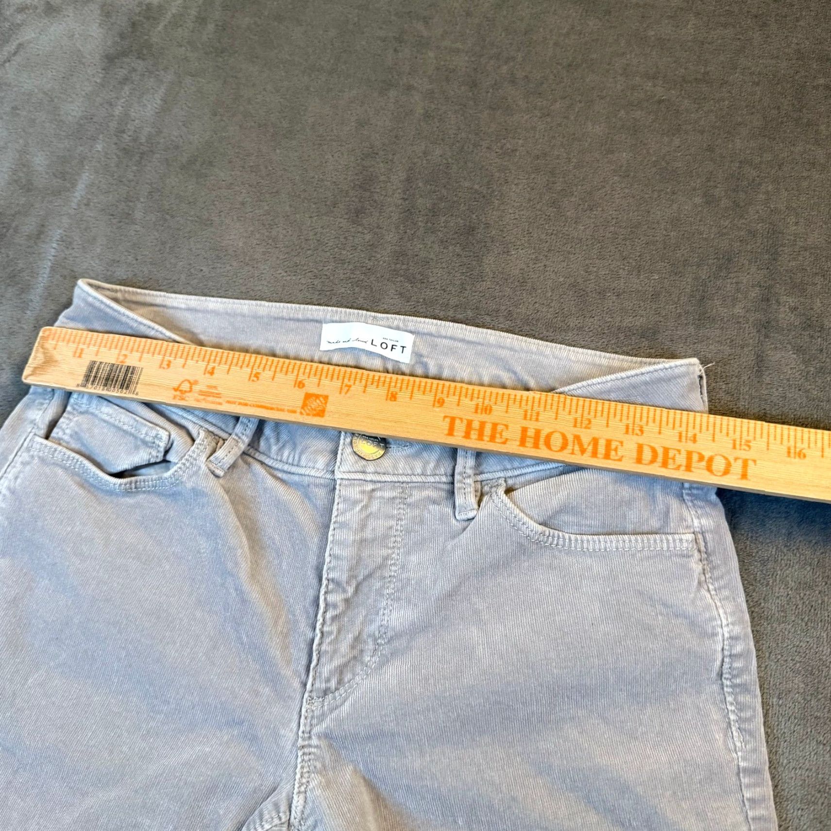 Loft Ann Taylor Loft Curvy Skinny Corduroy Pants Light Grey Womens Size 26 Size 26" / US 2 / IT 38 - 7 Thumbnail