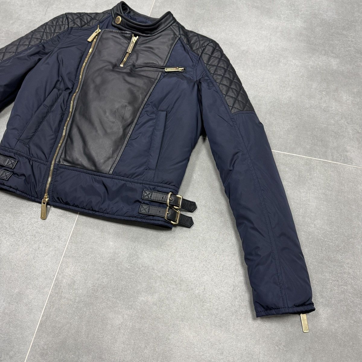Dsquared2 Dsquared2 Nylon Leather Down Biker Jacket Women Size 42 Size S / US 4 / IT 40 - 8 Thumbnail