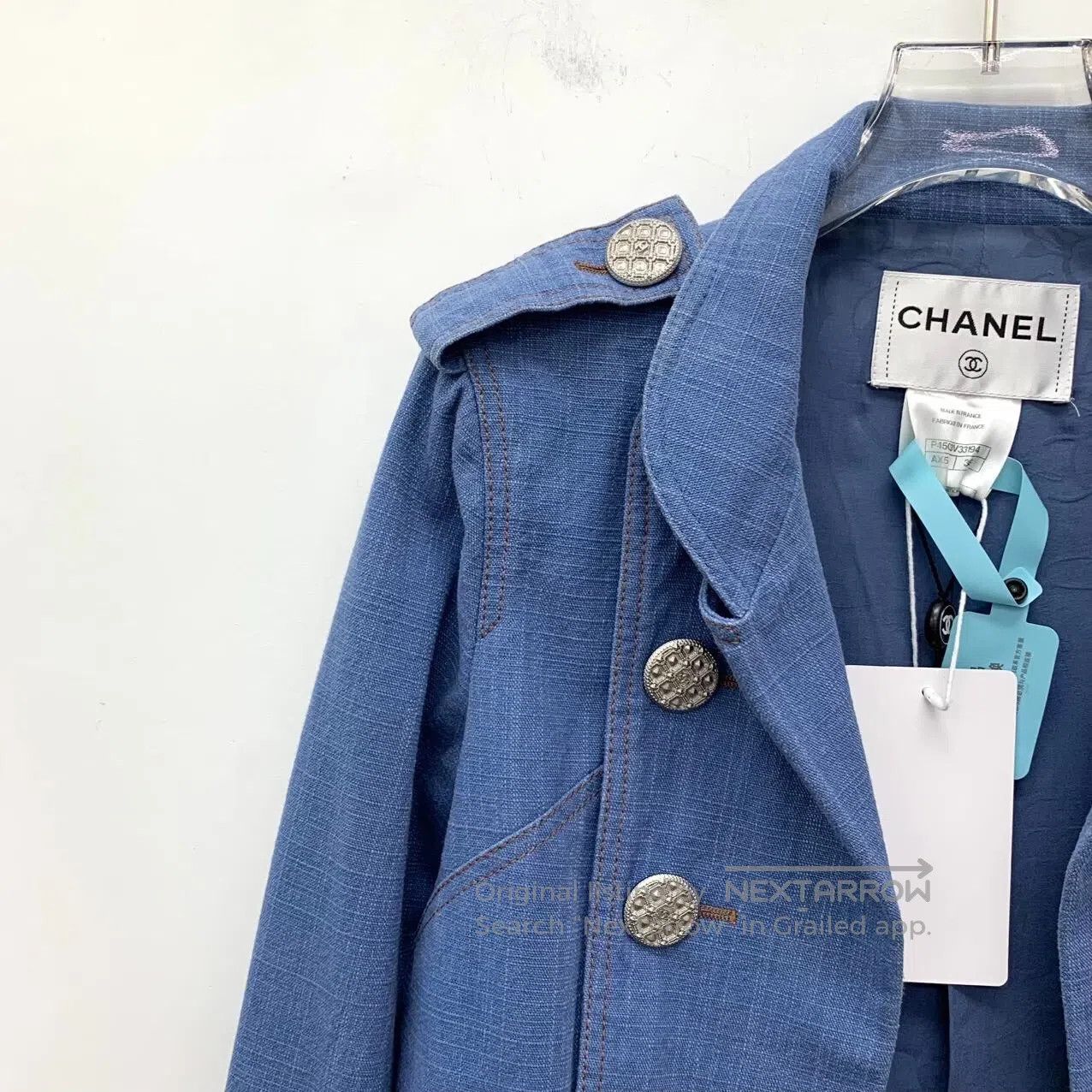 Chanel Chanel Deep blue button decorated cotton lapel long sleeve Size XS / US 0-2 / IT 36-38 - 3 Thumbnail