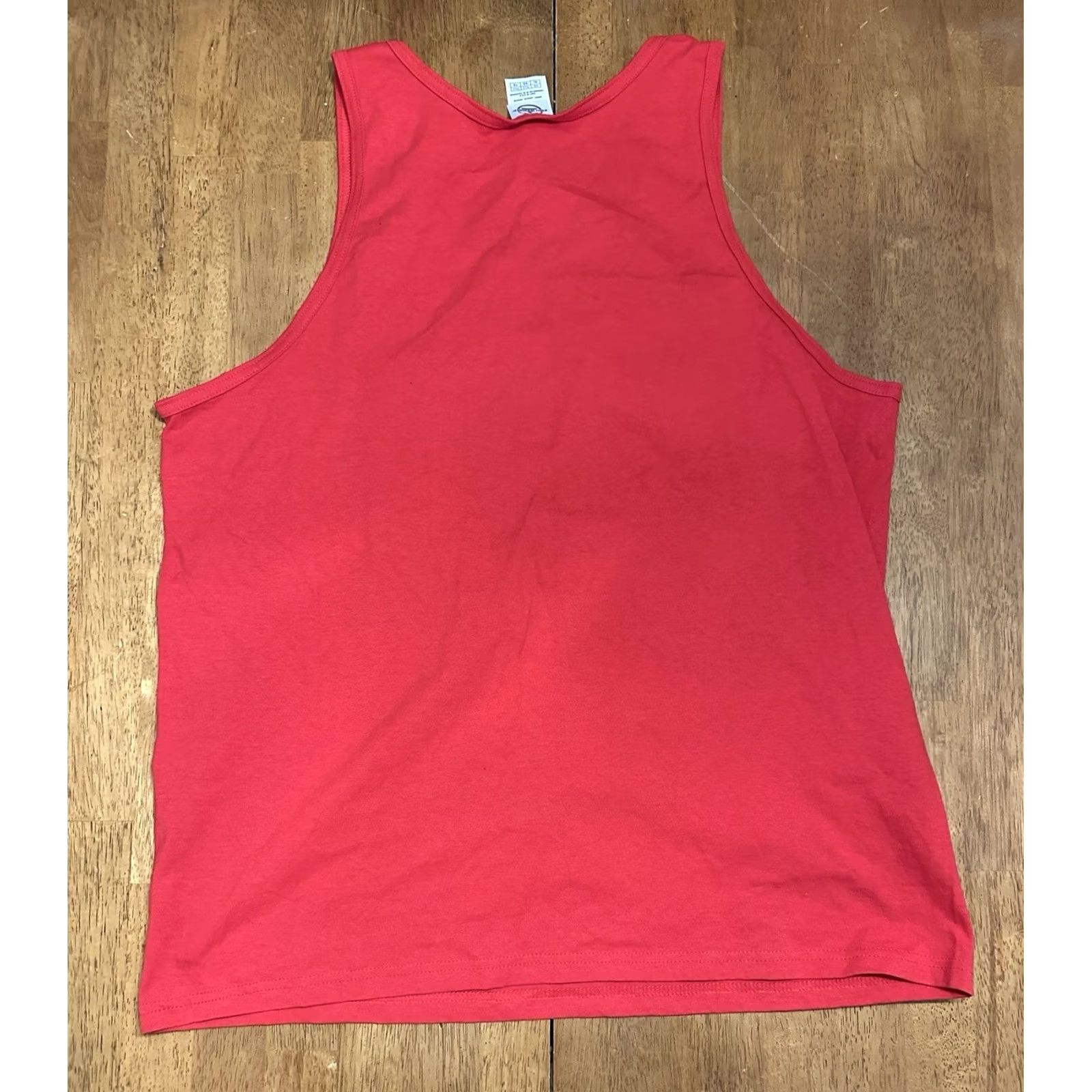 Delta VINTAGE Delta Y2K Respect Tank Top T Shirt XL Red Cotton T-Shirt Men Size US XL / EU 56 / 4 - 3 Thumbnail
