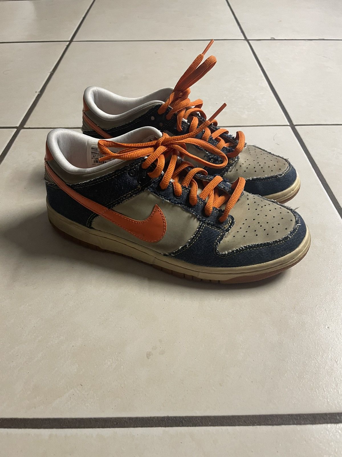 Nike Nike Dunk Birch Tango Denim 2006 Size US 7.5 / IT 37.5 - 2 Thumbnail