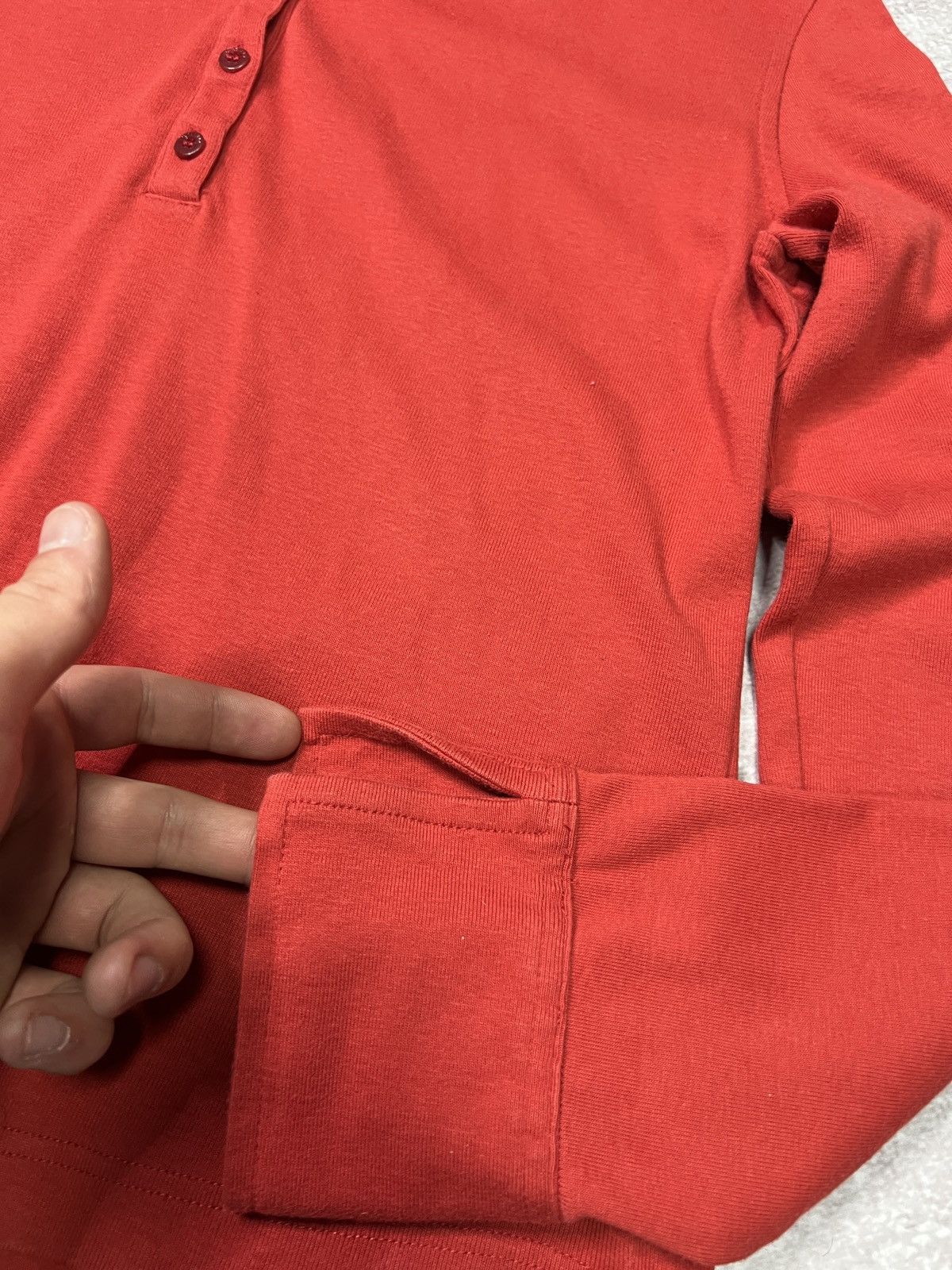 Burberry Burberry London Red Long Sleeve Polo Shirt Size M / US 6-8 / IT 42-44 - 6 Thumbnail