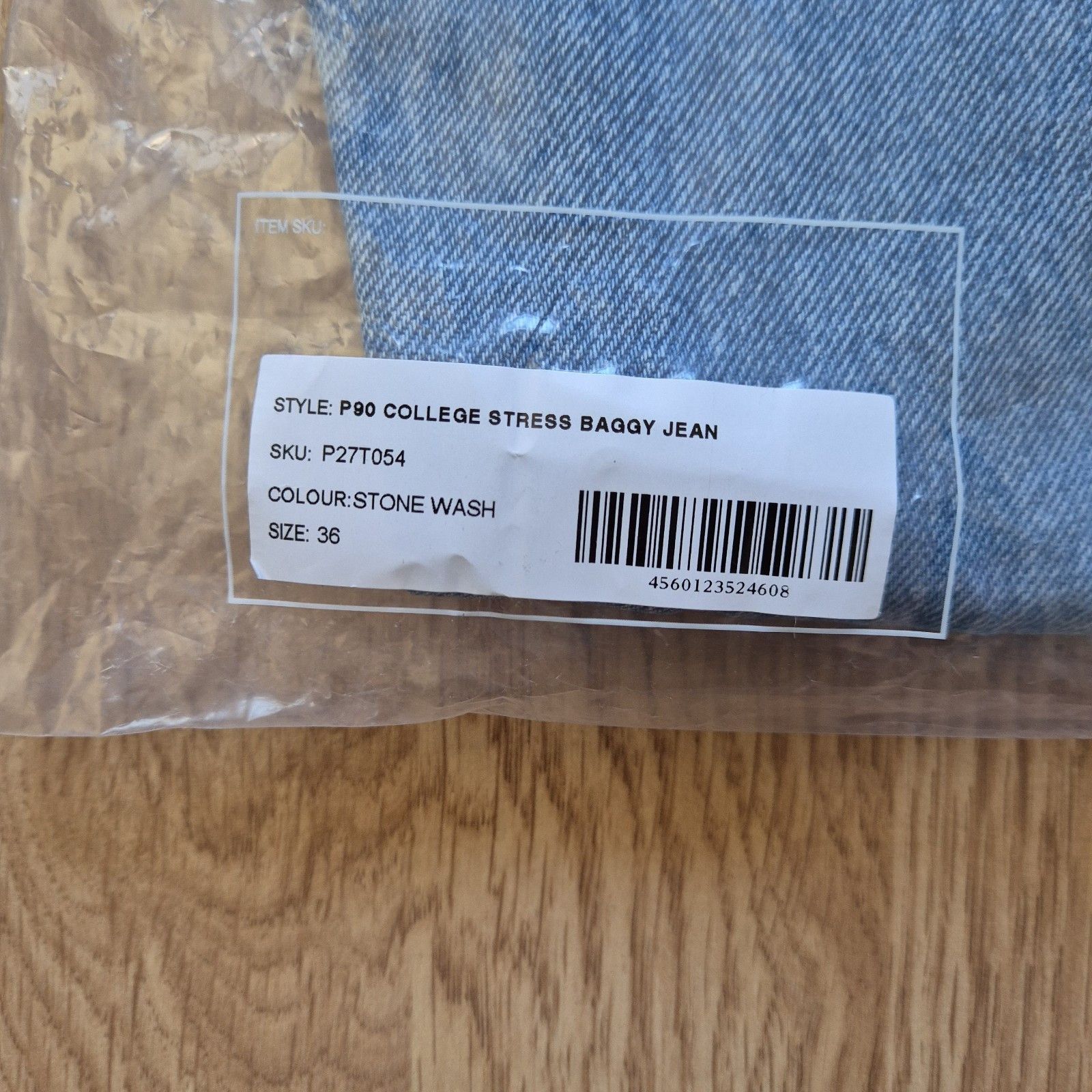 Palace Palace P90 College Stress Baggy Jean Stone Wash Blue 36 FW24 Size US 36 / EU 52 - 7 Thumbnail