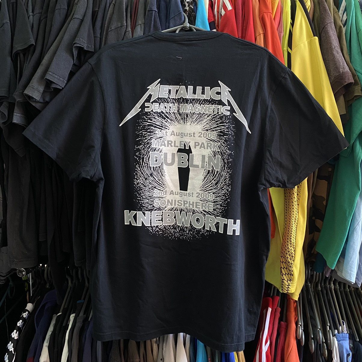 Band Tees × Vintage Vintage Metallica 2009 Death Magnetic Overprinted tee Size US L / EU 52-54 / 3 - 1 Thumbnail