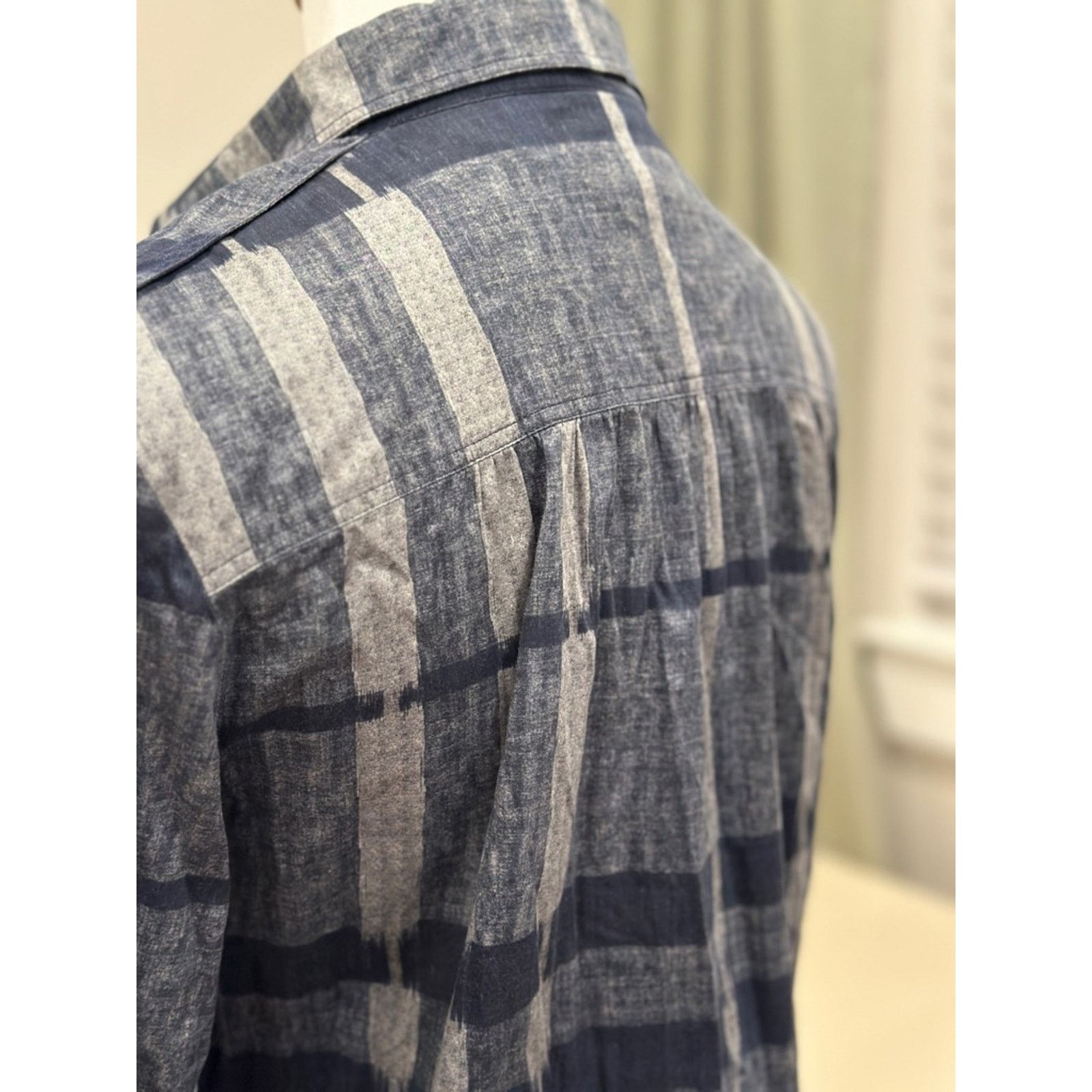 Burberry Burberry Blue Plaid Button-Up Tunic Shirt Size S / US 4 / IT 40 - 9 Thumbnail