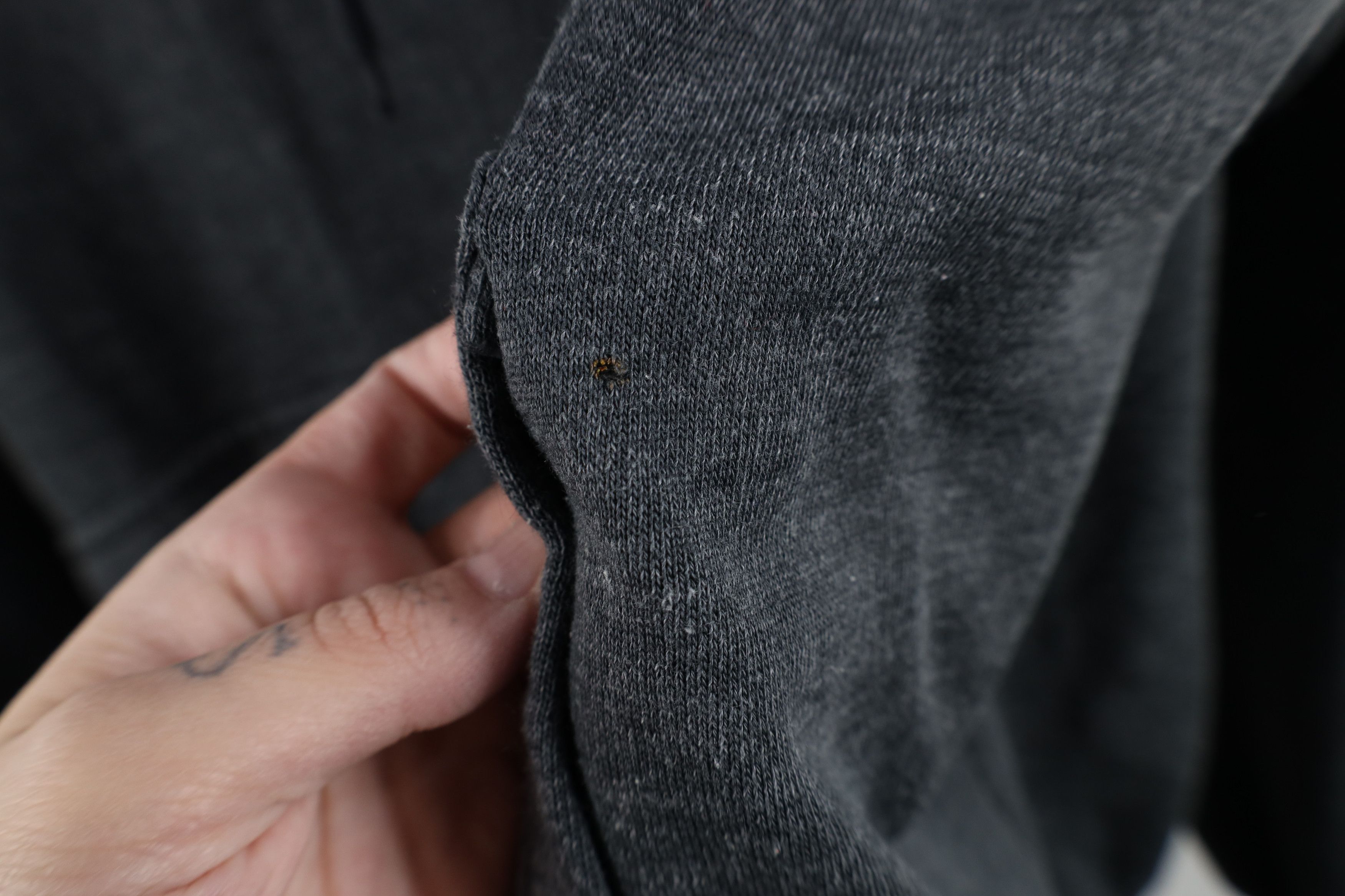 Vintage Vintage 90s Streetwear Blank Hoodie Sweatshirt Charcoal Gray Size US XXL / EU 58 / 5 - 4 Thumbnail