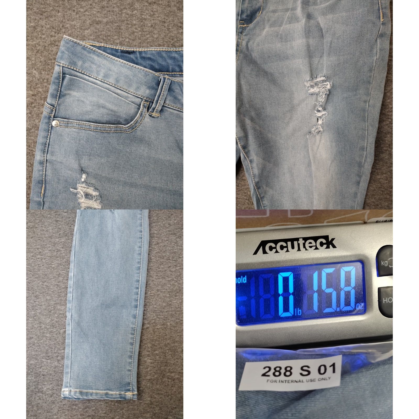 Vintage Trend & Build Women's Skinny Jeans Size 34 Denim Blue 5-Pocket High Rise Distressed Regular Size 24" / US 00 / IT 34 - 8 Thumbnail