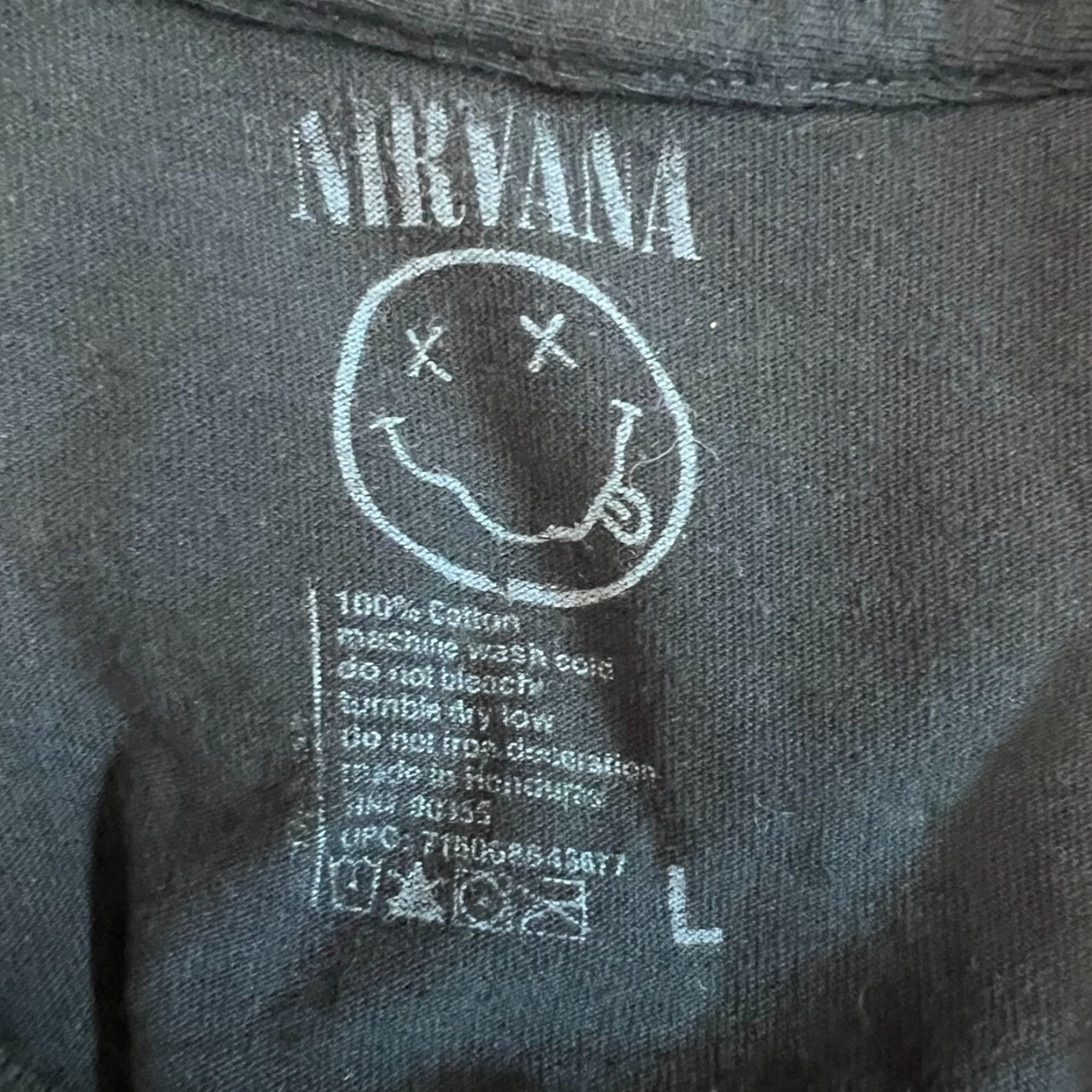 Vintage VINTAGE Nirvana Shirt Adult L Black Size US L / EU 52-54 / 3 - 4 Thumbnail