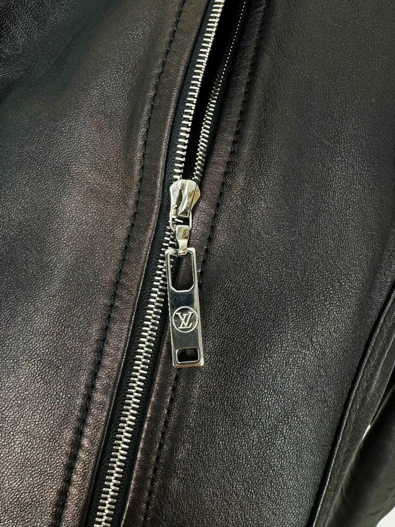 Louis Vuitton Louis Vuitton Black Leather Jacket -2505 Size S / US 4 / IT 40 - 3 Thumbnail