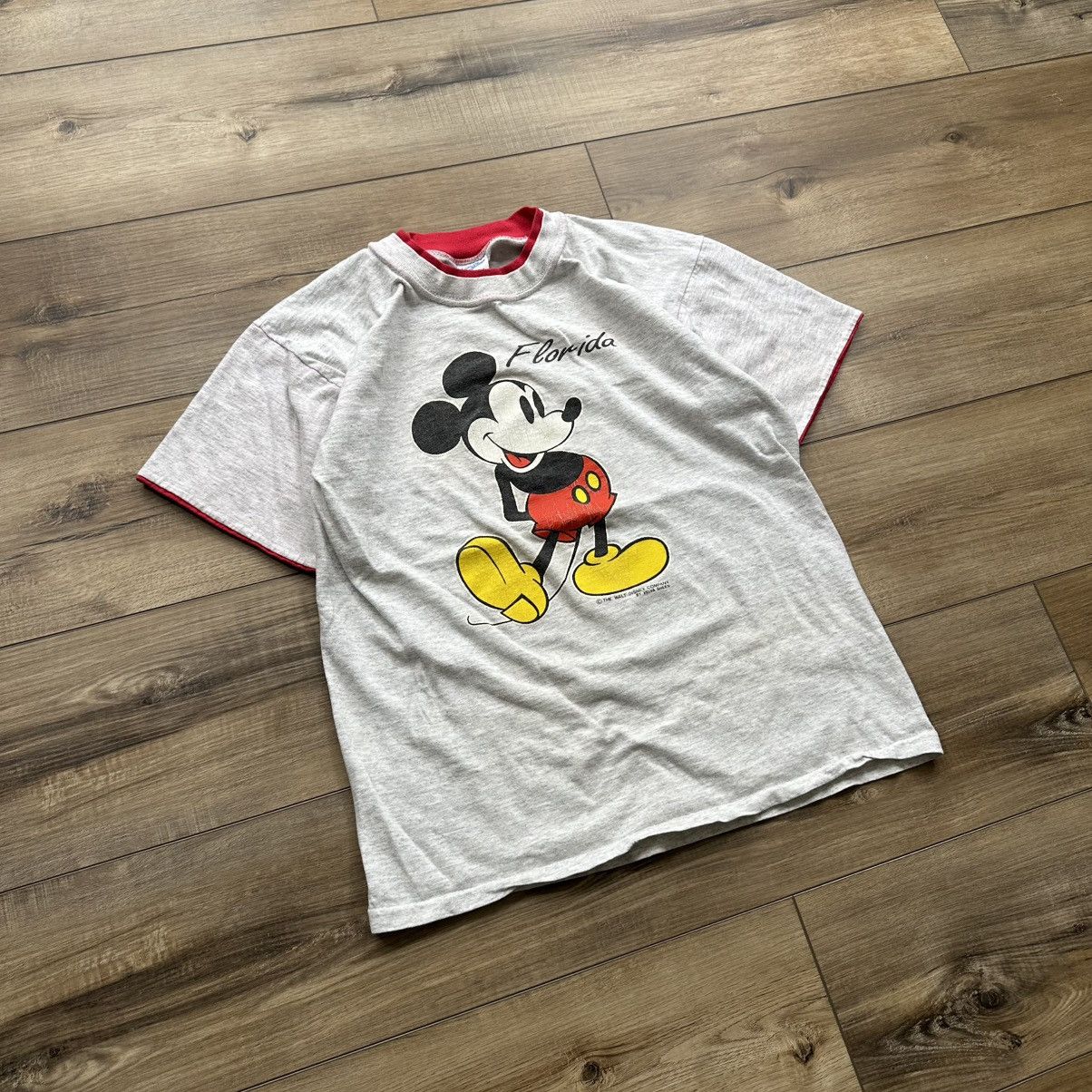 Velva Sheen Vintage 80s Disney Mickey Mouse Single Stitch Graphic Tee Size US M / EU 48-50 / 2 - 2 Thumbnail