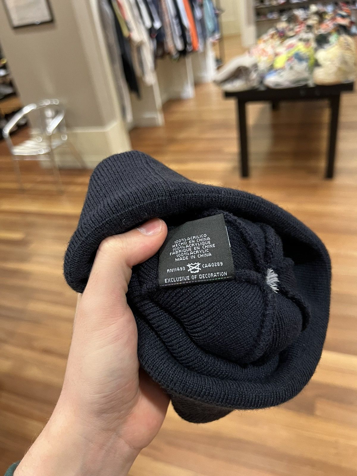 New Era × Supreme Supreme new era metallic logo beanie navy