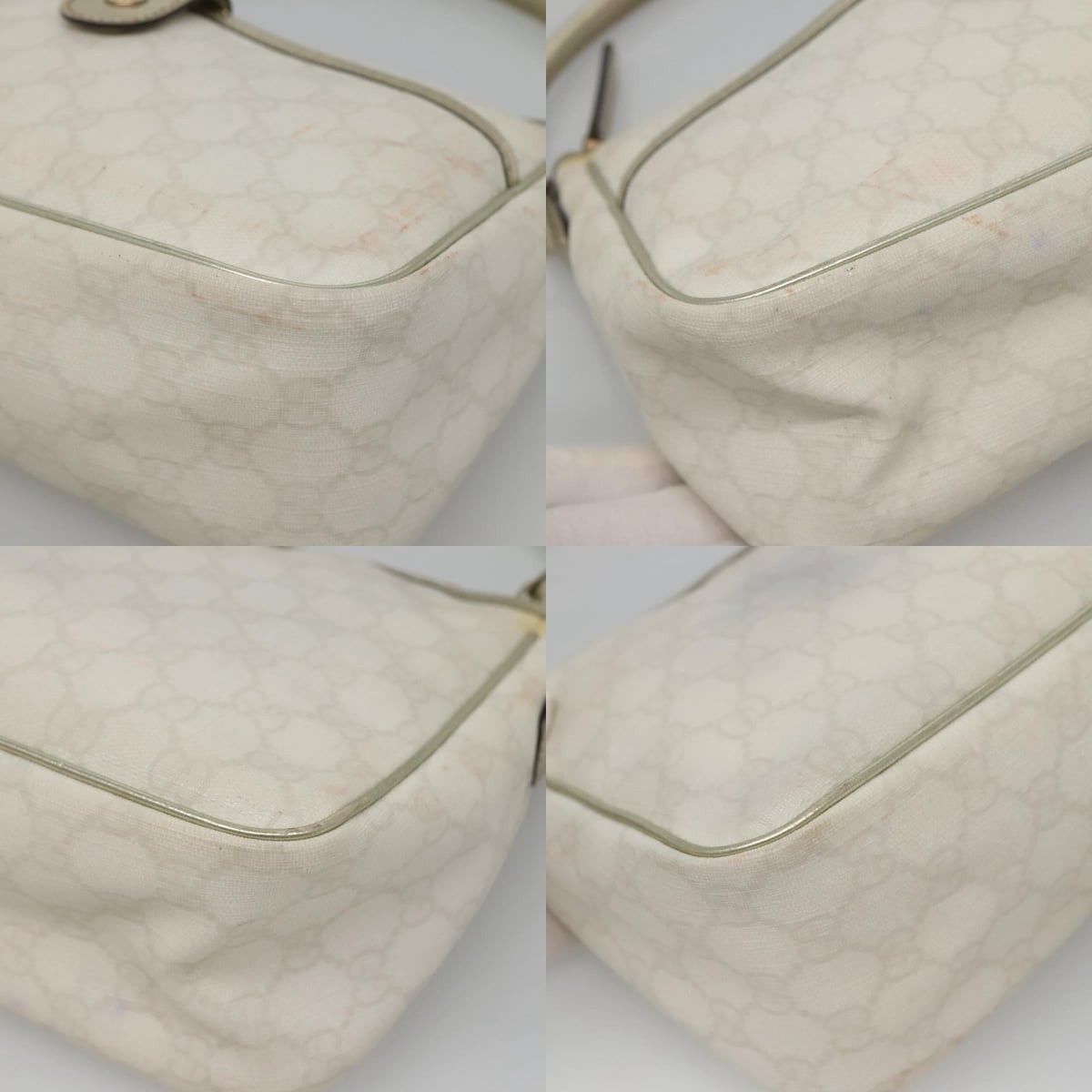 Gucci GUCCI GG Supreme Shoulder Bag Pvc White Gold Size ONE SIZE - 10 Thumbnail