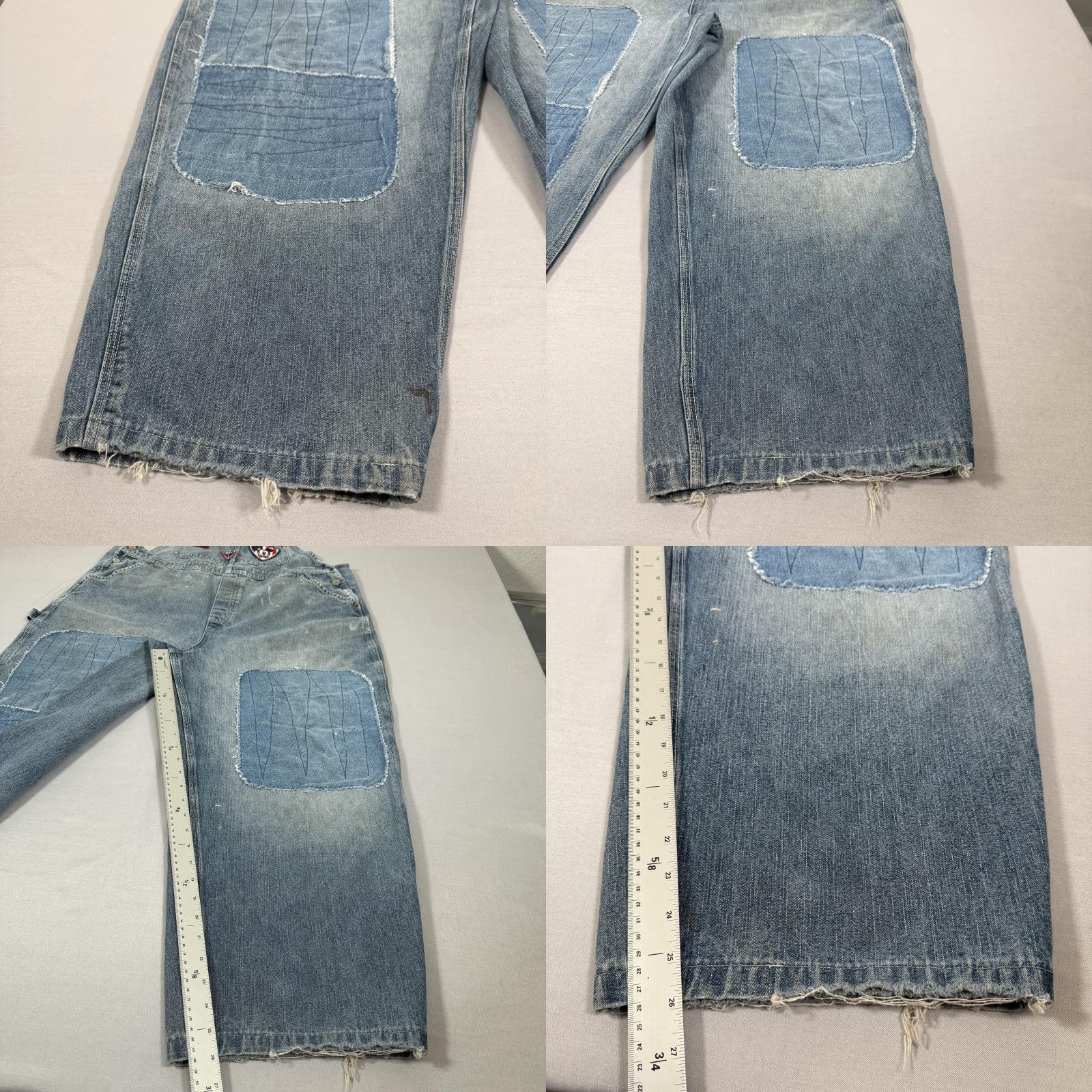 Disney VINTAGE Disney Overalls Womens 1X Blue Denim Jean Mickey Mouse Pants Bibs 90s Size 40" / US 18 - 8 Thumbnail