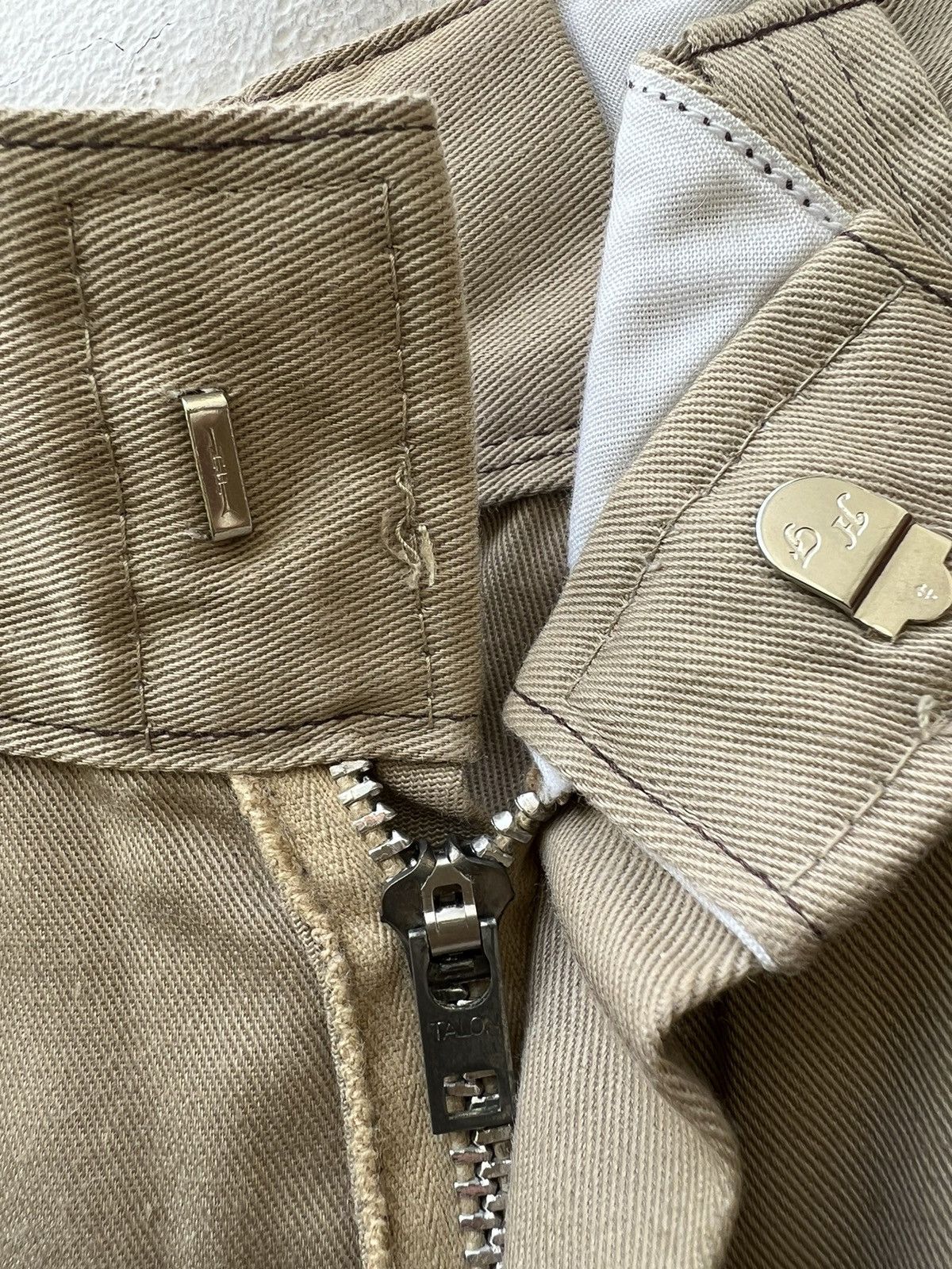 Dickies Vintage 70s TALON Zipper Dickies Flare Khaki Trouser Pant Size US 30 / EU 46 - 7 Thumbnail