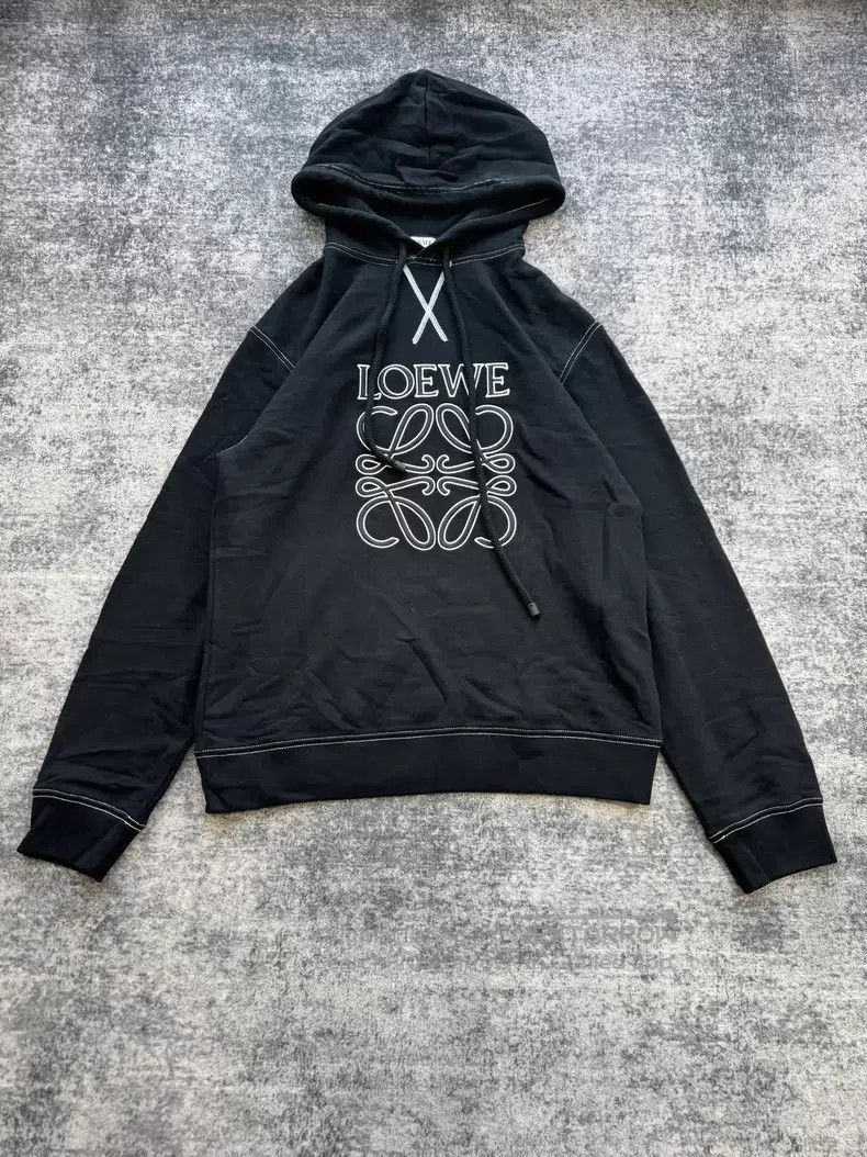 Loewe Loewe Stitched logo hooded sweatshirt Size US S / EU 44-46 / 1 - 1 Thumbnail