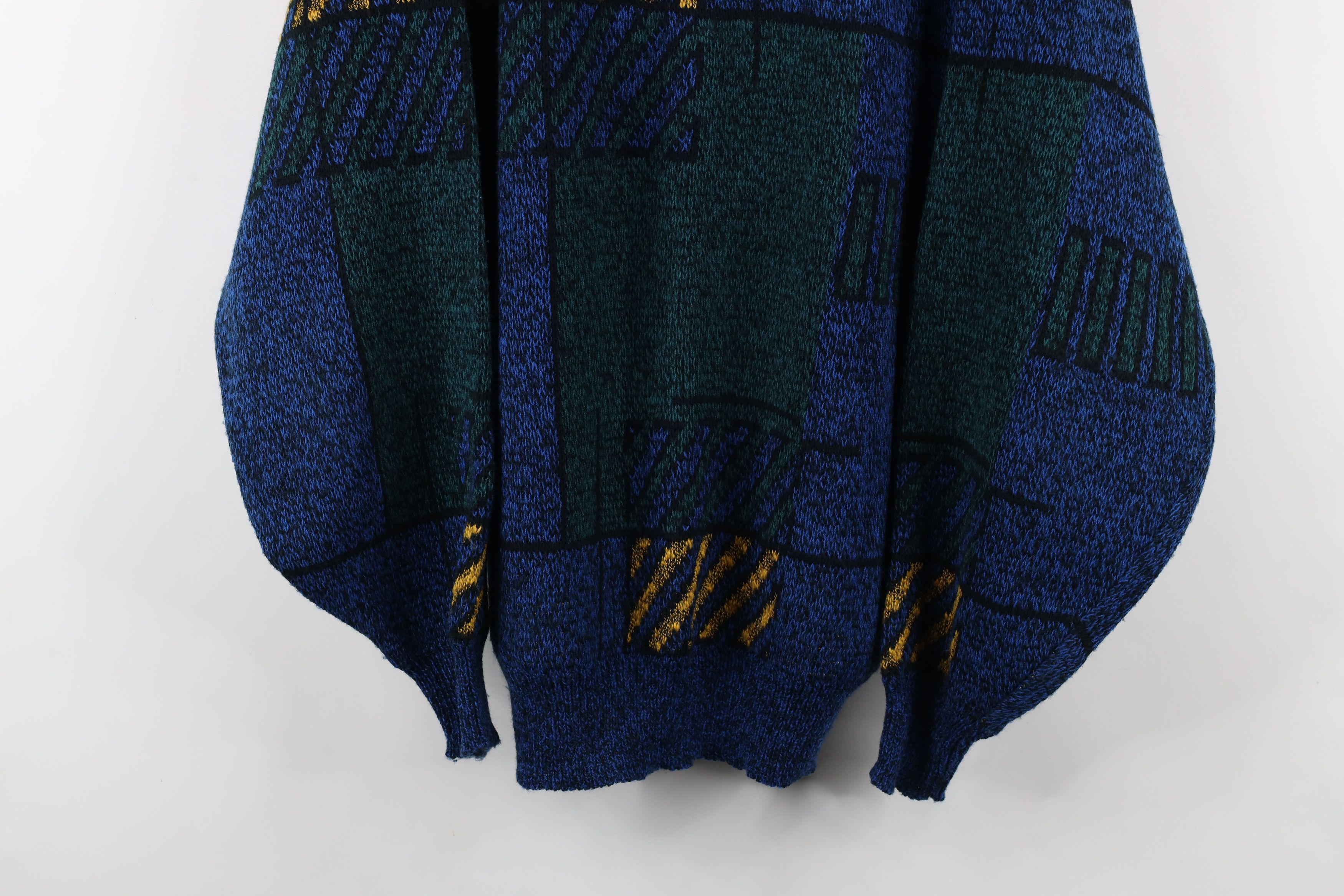 Vintage Vintage 90s Coogi Style Rainbow Geometric Knit Sweater Size US XL / EU 56 / 4 - 3 Thumbnail