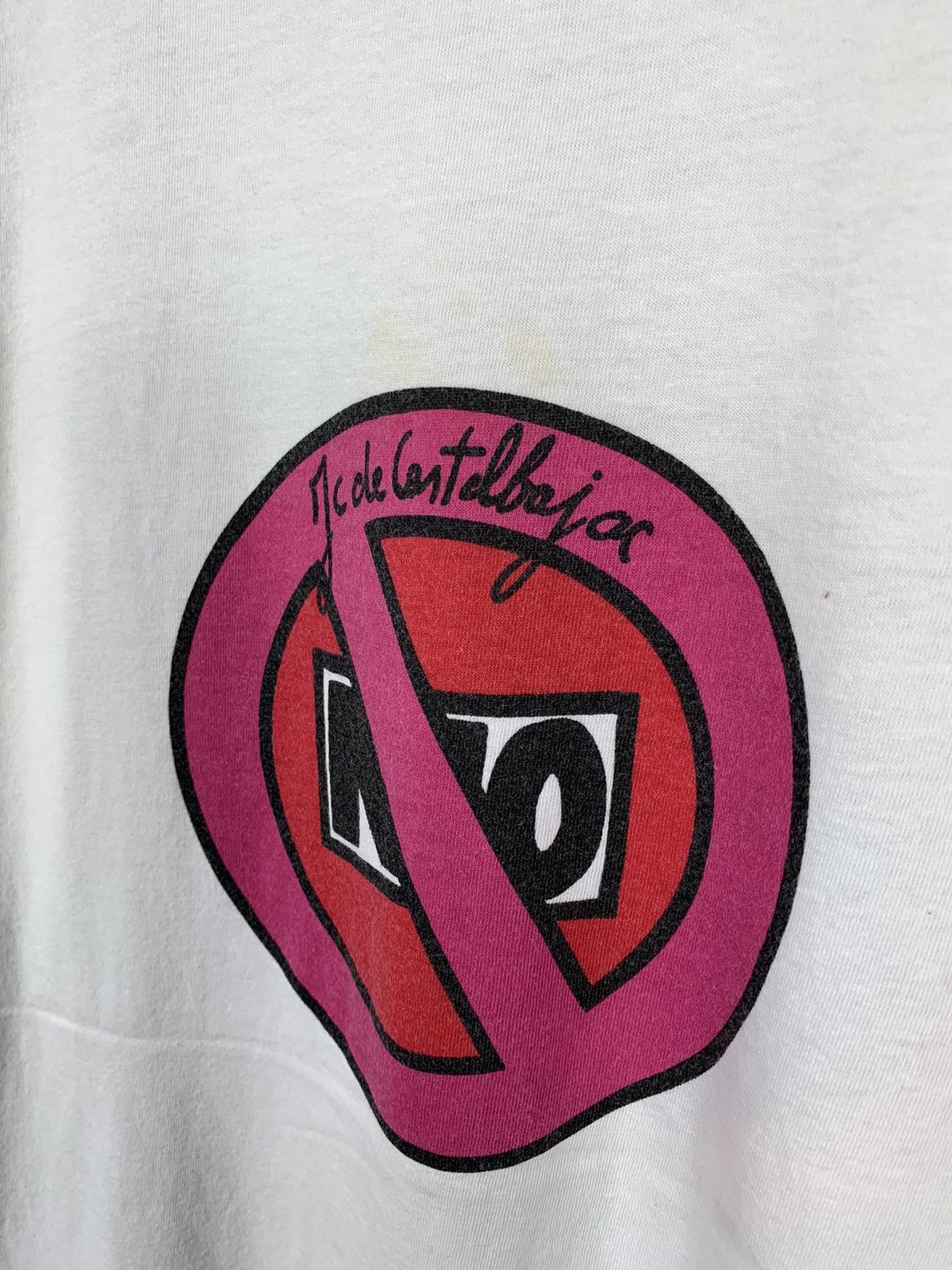Jean Charles De Castelbajac × Vintage Steals! Vintage JC De Castelbajac Yes/No Pop Art Tee Size US S / EU 44-46 / 1 - 5 Thumbnail