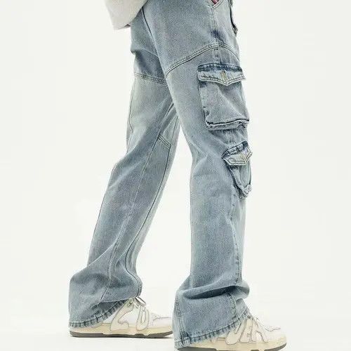 Japanese Brand × Jean Vintage washed loose micro-flared jeans Size US 32 / EU 48 - 3 Thumbnail