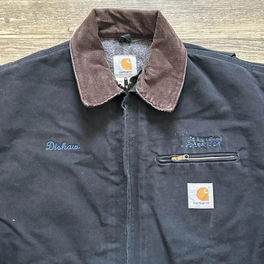 Carhartt Vintage Carhartt J01 BLK Black Detroit Blanket Lined Jacket Size US XL / EU 56 / 4 - 3 Thumbnail