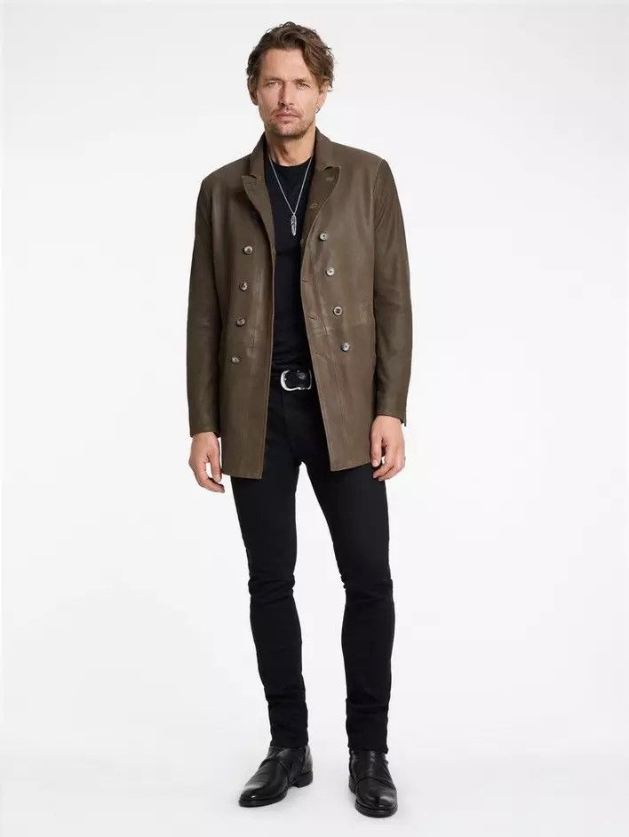 John Varvatos Cut-Away Double Breasted Coat. Size EU 46 USA 36. Size US S / EU 44-46 / 1 - 12 Thumbnail