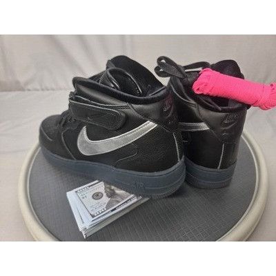 Nike Nike Air Force 1 Mid PRM Black/Silver AF1 Men’s 12 DX3061-00 Size US 12 / EU 45 - 9 Thumbnail