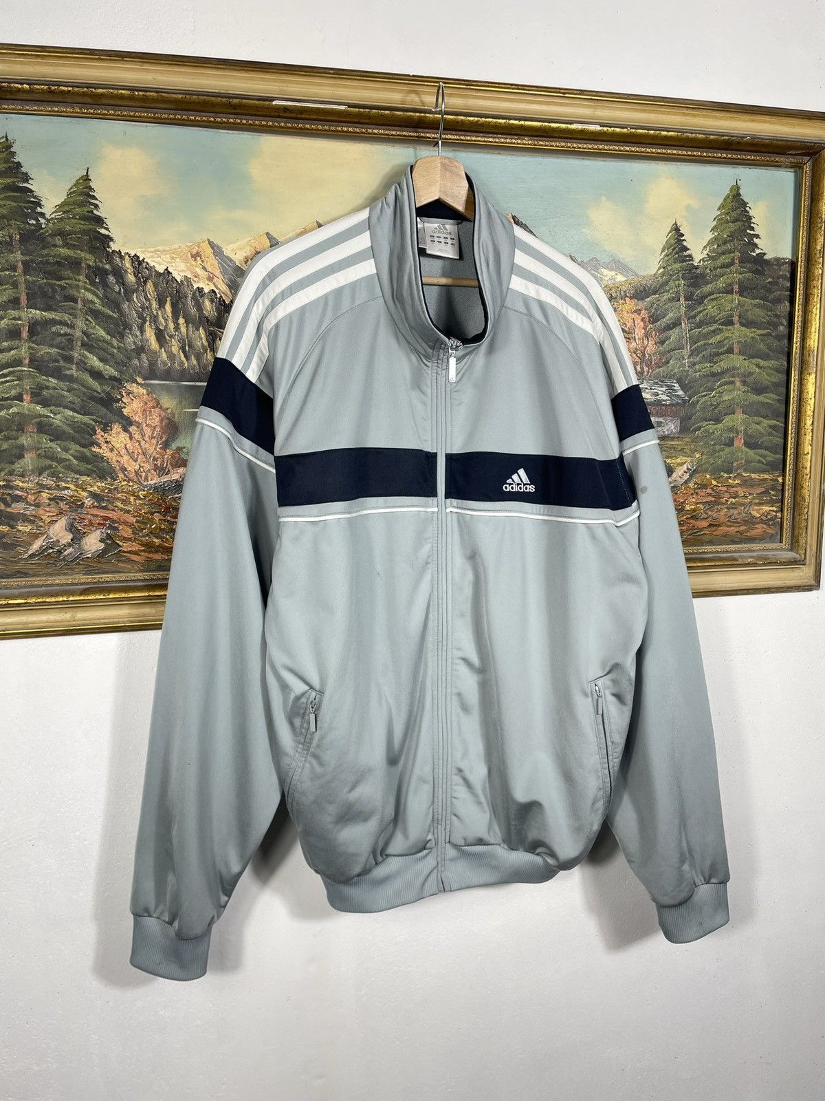 Adidas × Vintage Adidas Retro 00s Loose Boxy Windbreaker Jacket Skate Rap Size US XL / EU 56 / 4 - 2 Thumbnail