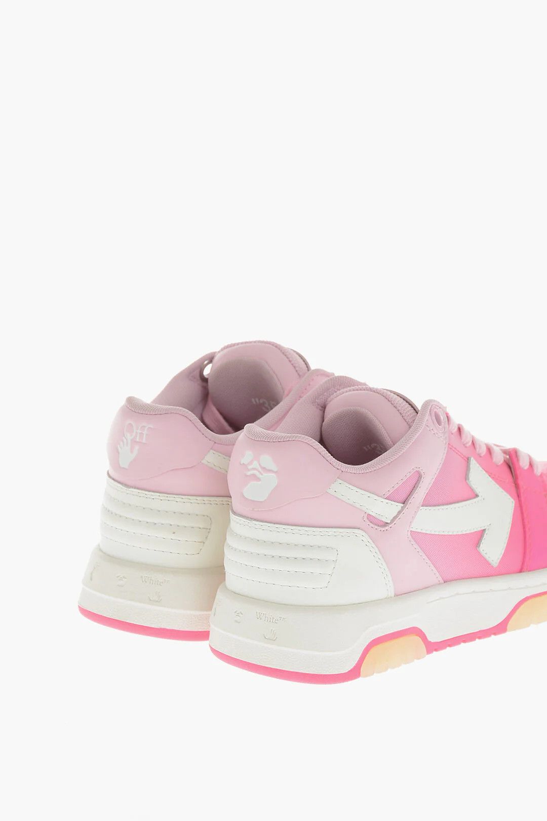Off-White og1mm0426 Ombre Leather Low-Top Sneakers in White & Pink Size US 5 / IT 35 - 2 Thumbnail