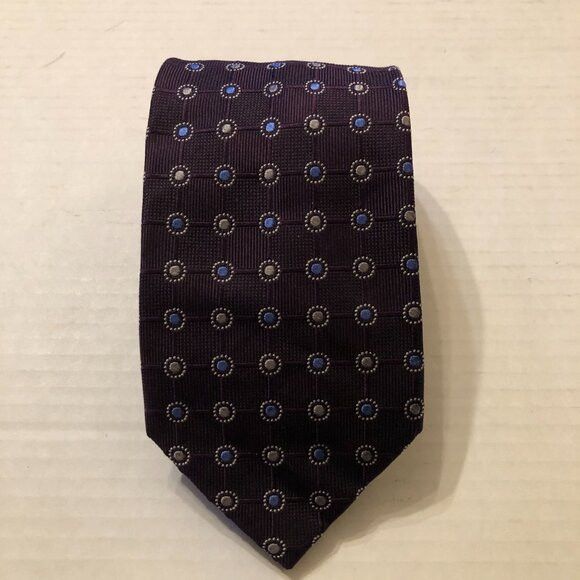 Jos. A. Bank Jos.a.bank men's new dark purple silk tie 3 1/2" X 61" Size ONE SIZE - 2 Thumbnail