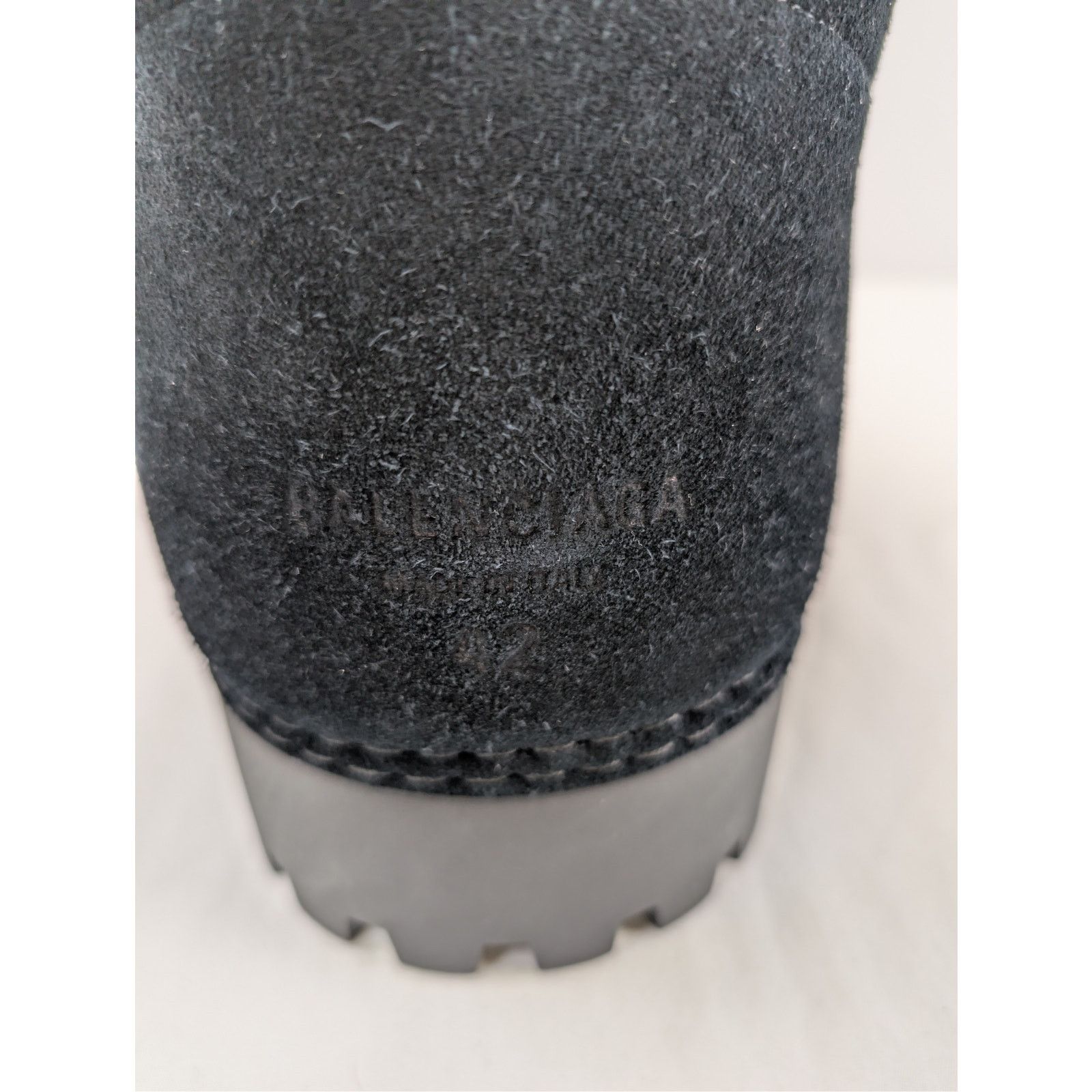 Balenciaga o1rshd1 Suede/Fake Shearling Alaska Fur Bootie Boots Black Size US 11 / EU 44 - 16 Thumbnail