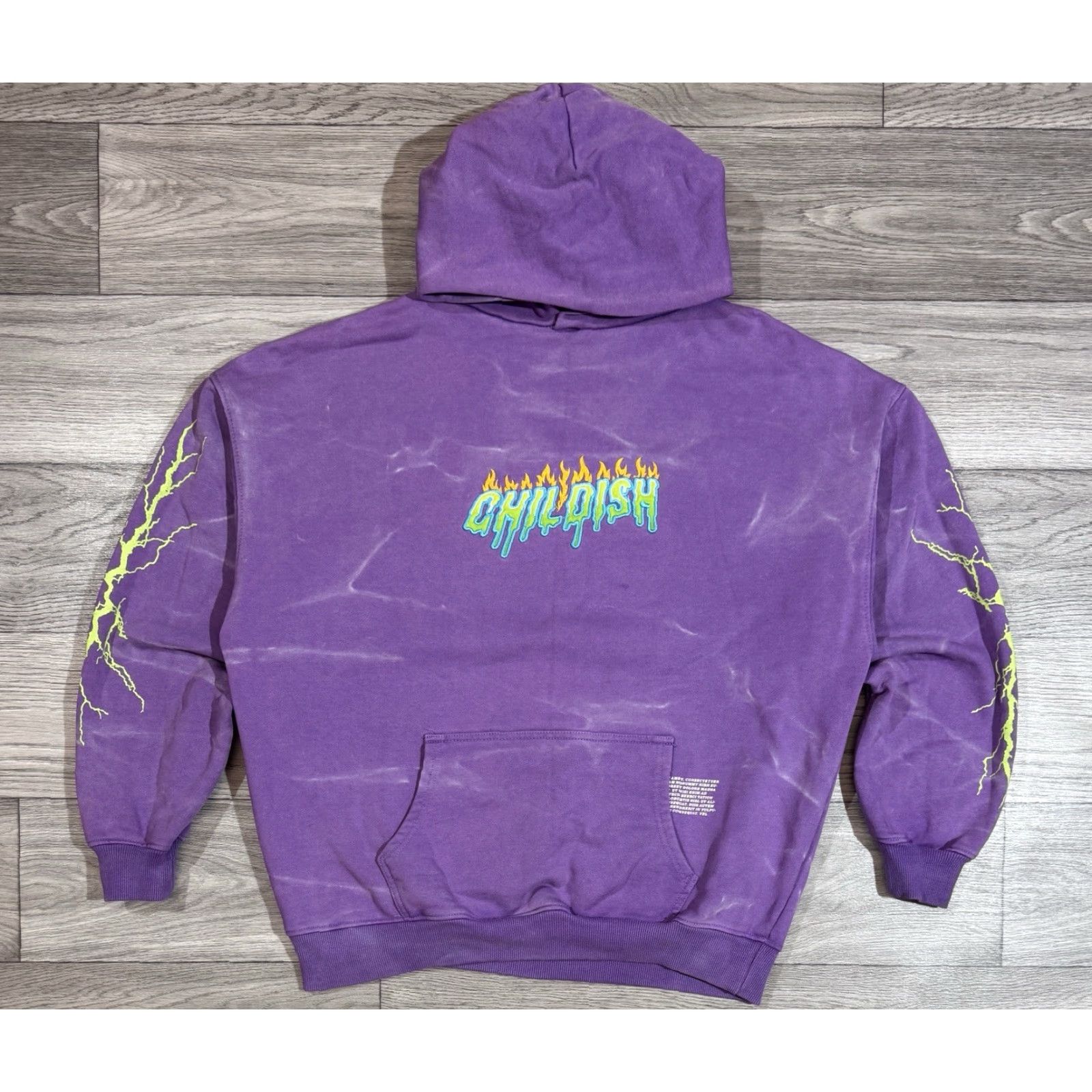 Vintage Childish TGF Bros Hoodie Mens oversized Purple Medium Slim Pullover Heavyweight TGF Bros Size US M / EU 48-50 / 2 - 2 Thumbnail