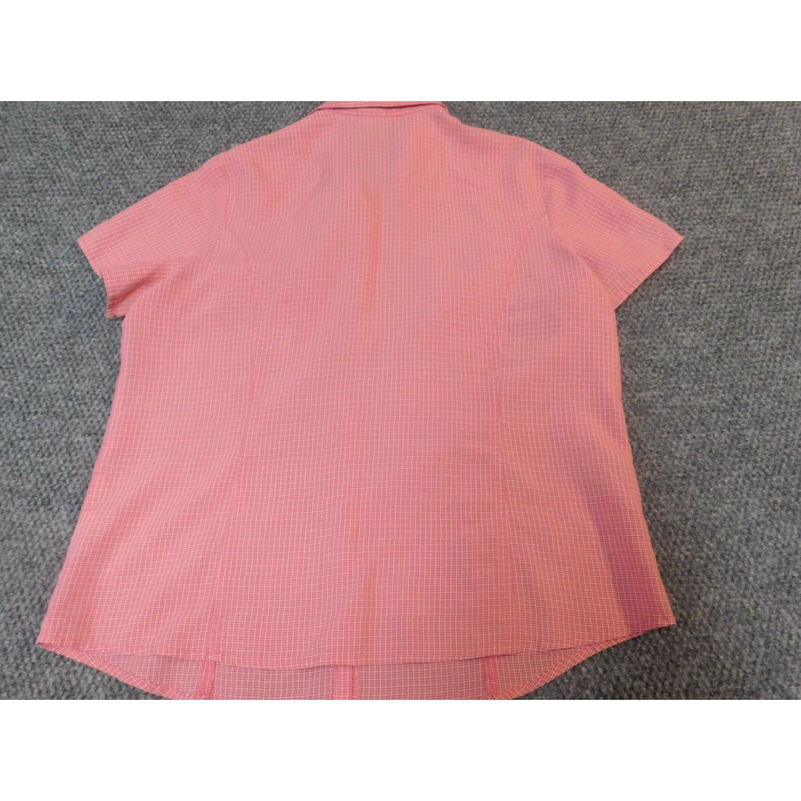 Croft & Barrow Croft & Barrow Womens Blouse Red Plaid Button-Up Large L Short Sleeve Collared Logo Basic Shirt Womens Size L Red Size L / US 10 / IT 46 - 7 Thumbnail