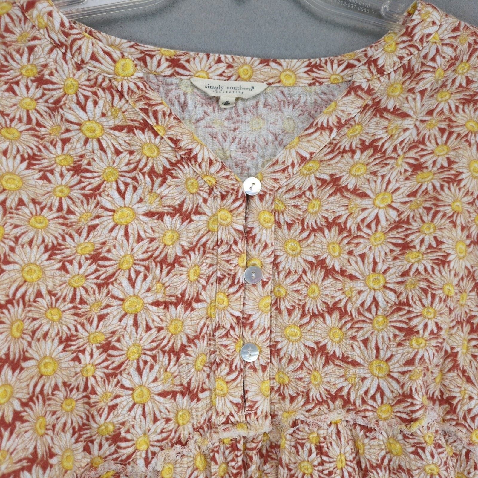 Other Simply Southern Size L Daisy Oversized Puff Sleeve Crop Top Size L / US 10 / IT 46 - 5 Thumbnail