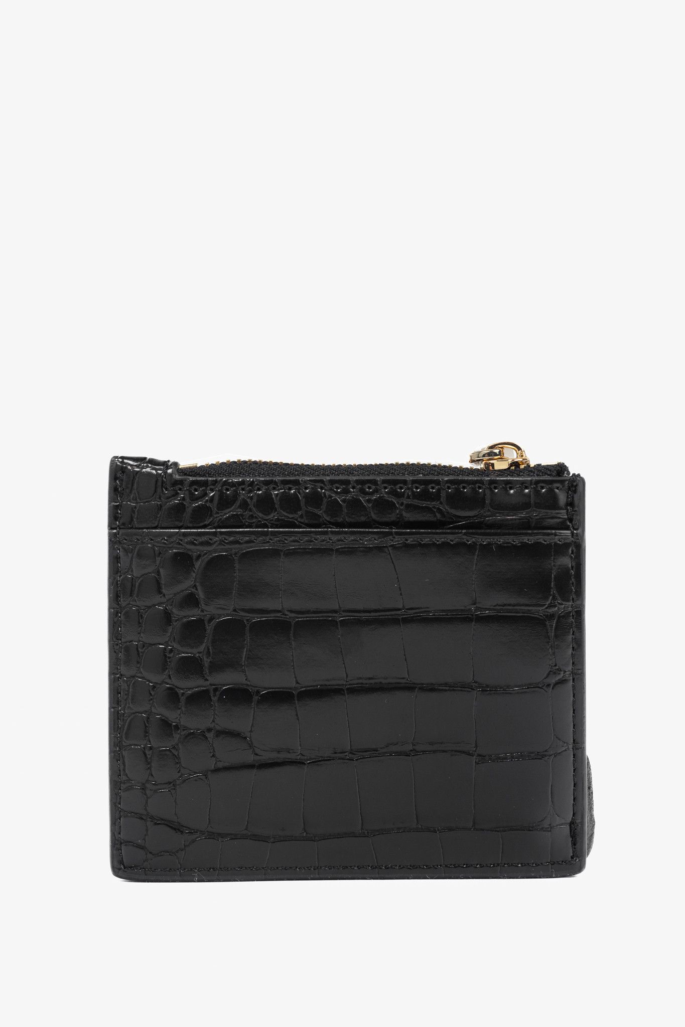 Love Moschino Love Moschino Croc-Embossed Faux-Leather Zip Card Wallet Size ONE SIZE - 4 Thumbnail