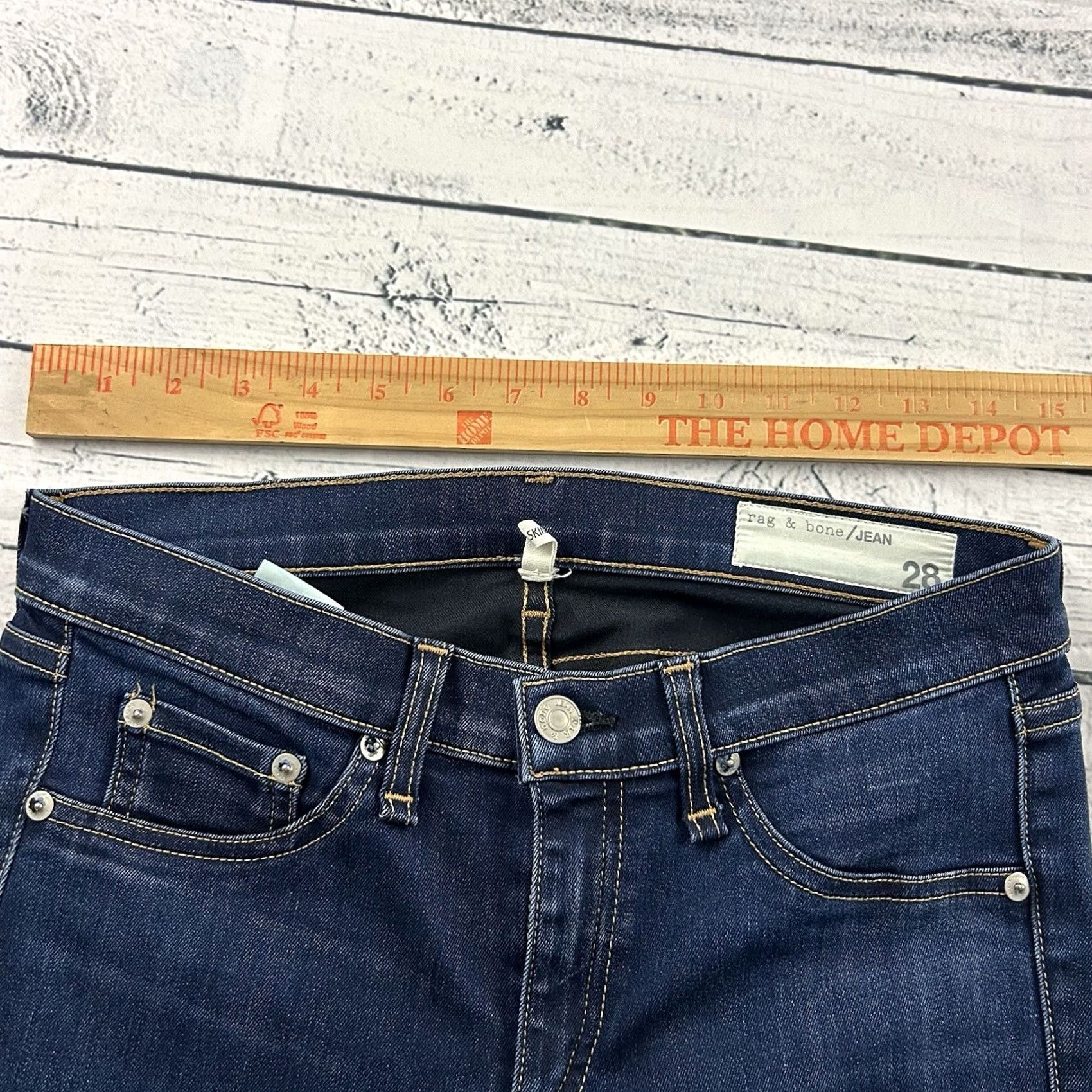 Rag & Bone rag & bone Dark Wash Skinny Denim Blue Jean Women's 28 Denim Jeans Women 28 Blue Skinny Size 28" / US 6 / IT 42 - 3 Thumbnail