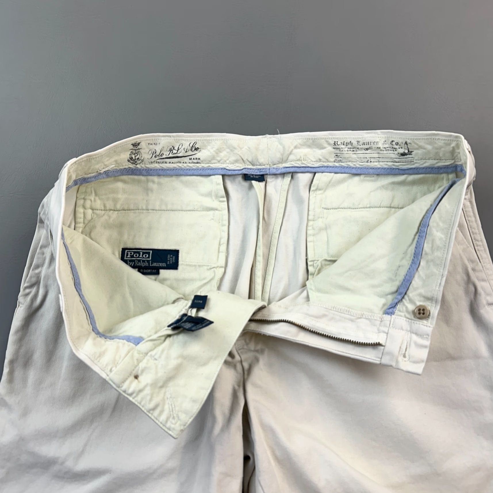 Polo Ralph Lauren Vintage Polo Ralph Lauren Shorts Mens 36 Beige 9" Gi Fit Flat Front Chino Preppy Size US M / EU 48-50 / 2 - 5 Thumbnail