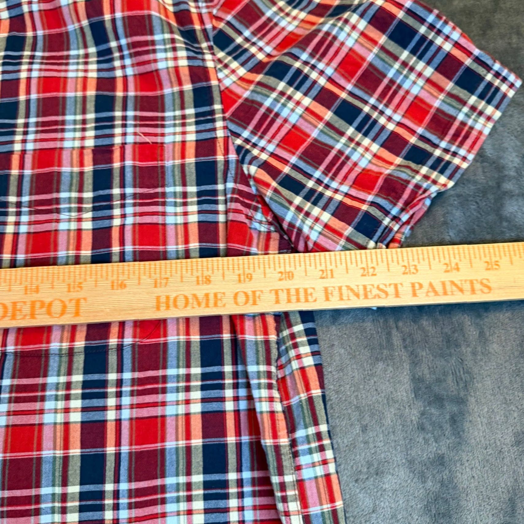 Vintage Jos A Bank 1905 Tailored Plaid Short Sleeve Button-Down Shirt Men Large Size US L / EU 52-54 / 3 - 6 Thumbnail