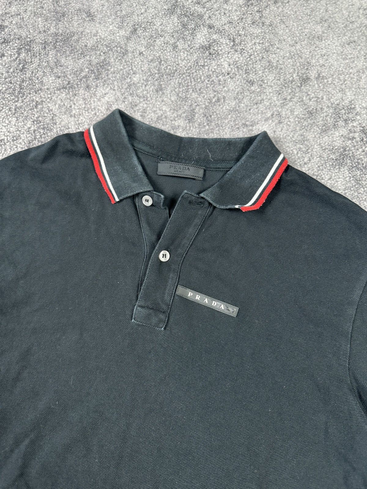 Prada Prada Black Tab Polo Streetwear Luxury Rare M Casual USA Size US M / EU 48-50 / 2 - 2 Thumbnail