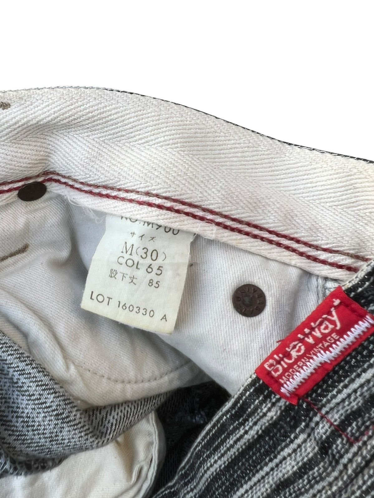Schlussel BLUE WAY Japan Striped Flare Jeans Size US 30 / EU 46 - 20 Thumbnail