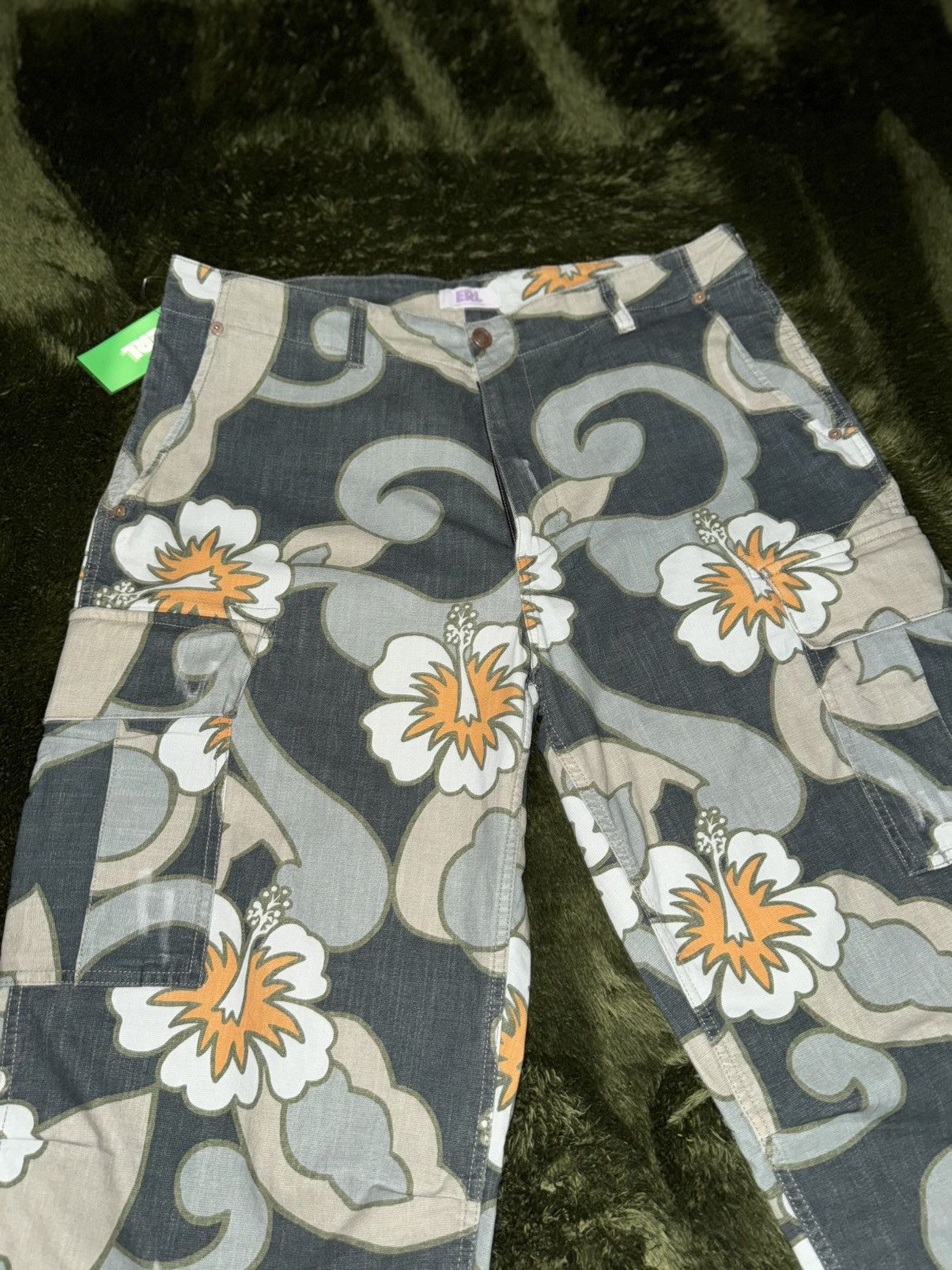 ERL [L] ERL light canvas hibiscus printing cargo pants Size US 36 / EU 52 - 5 Thumbnail