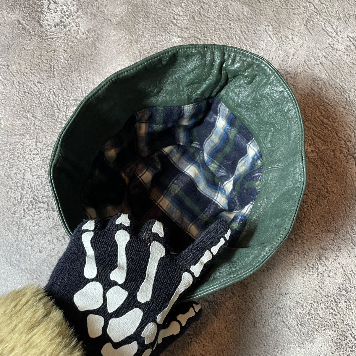 Vintage Vintage 90s Green Bucket Hat Mohair Lined Gorpcore Baggy OS Size ONE SIZE - 4 Thumbnail