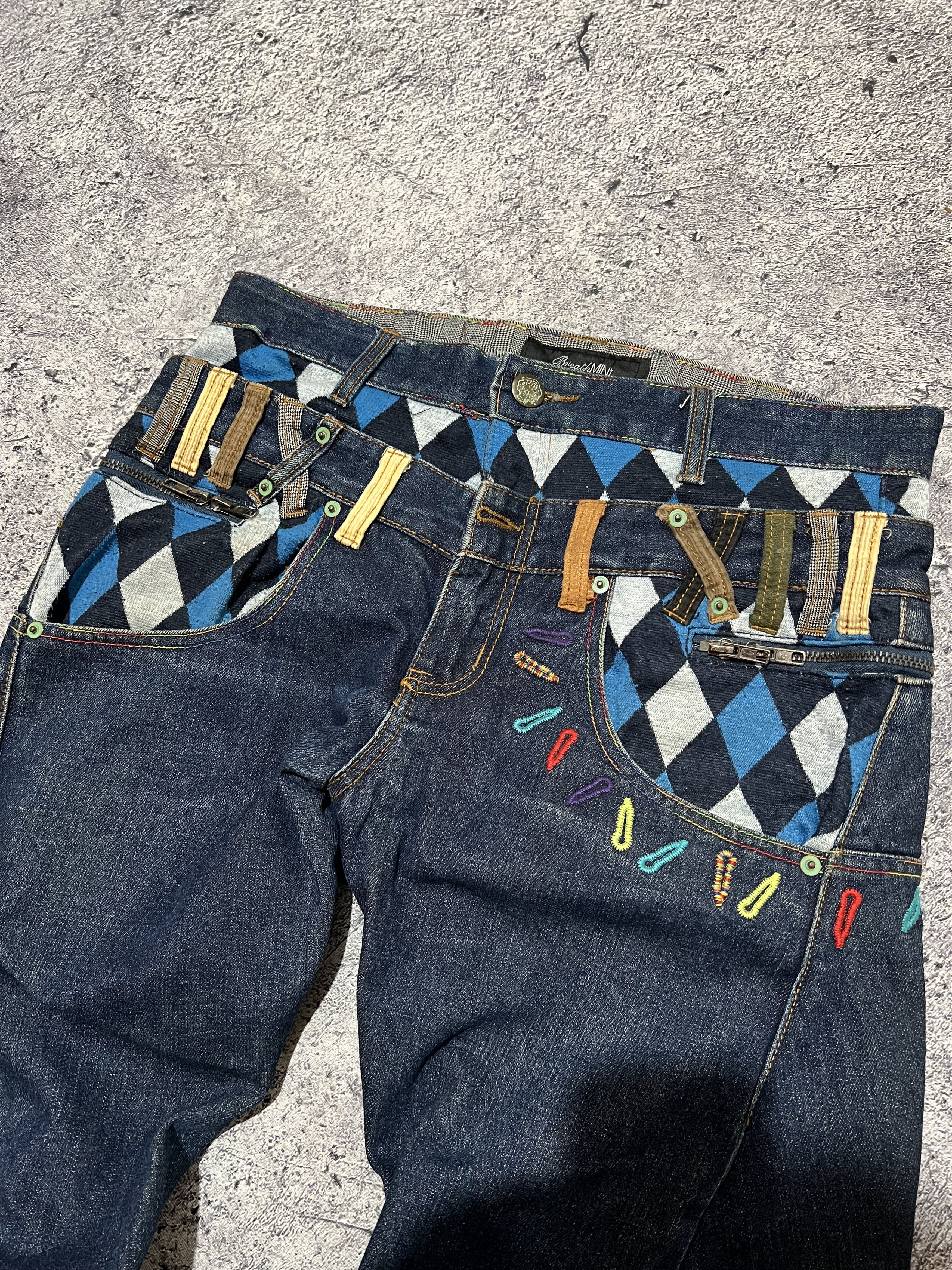 Japanese Brand 2000s Archival Breath Double Waist Raw Jeans y2k ifsix Size US 33 - 3 Thumbnail