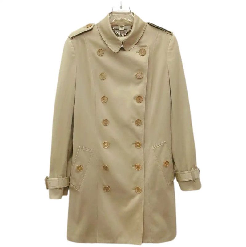 Burberry Burberry Khaki Cotton Women's Trench Coat Size S / US 4 / IT 40 - 1 Thumbnail