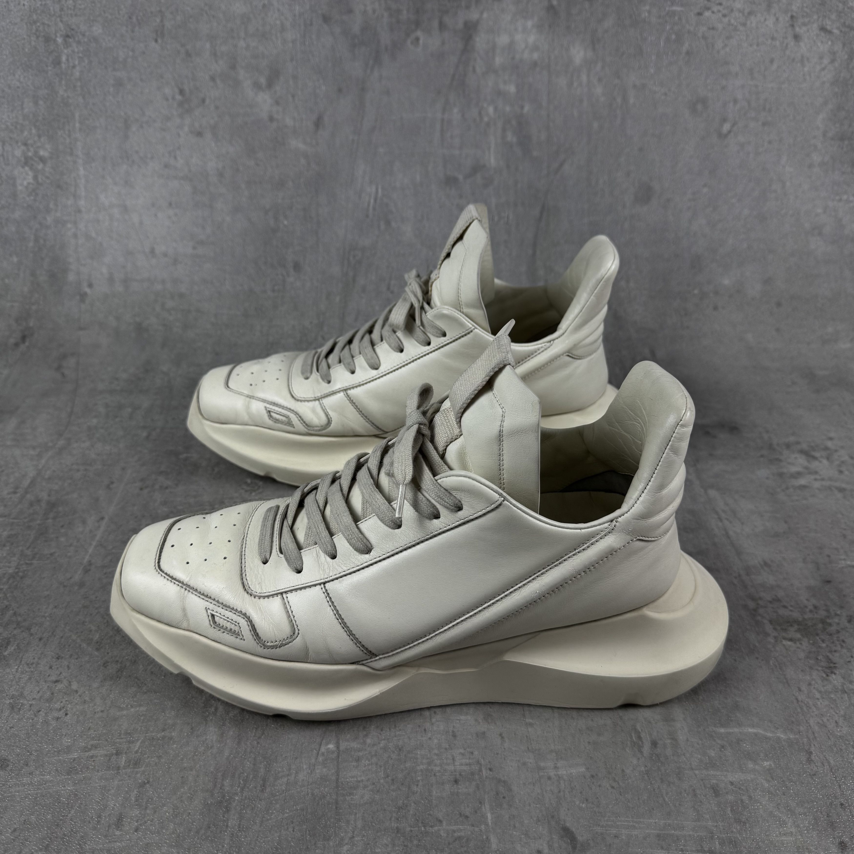 Rick Owens RICK OWENS Geth Runner Sneakers in White Size EU42 Size US 9 / EU 42 - 7 Thumbnail