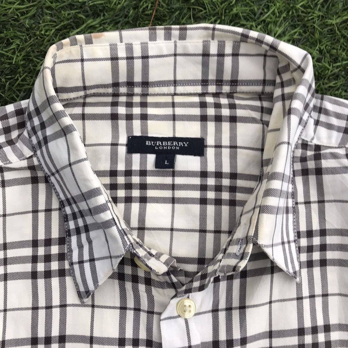 Burberry × Designer Vintage Burberry shirt london Nova check White tartan Iconic Size US L / EU 52-54 / 3 - 9 Thumbnail