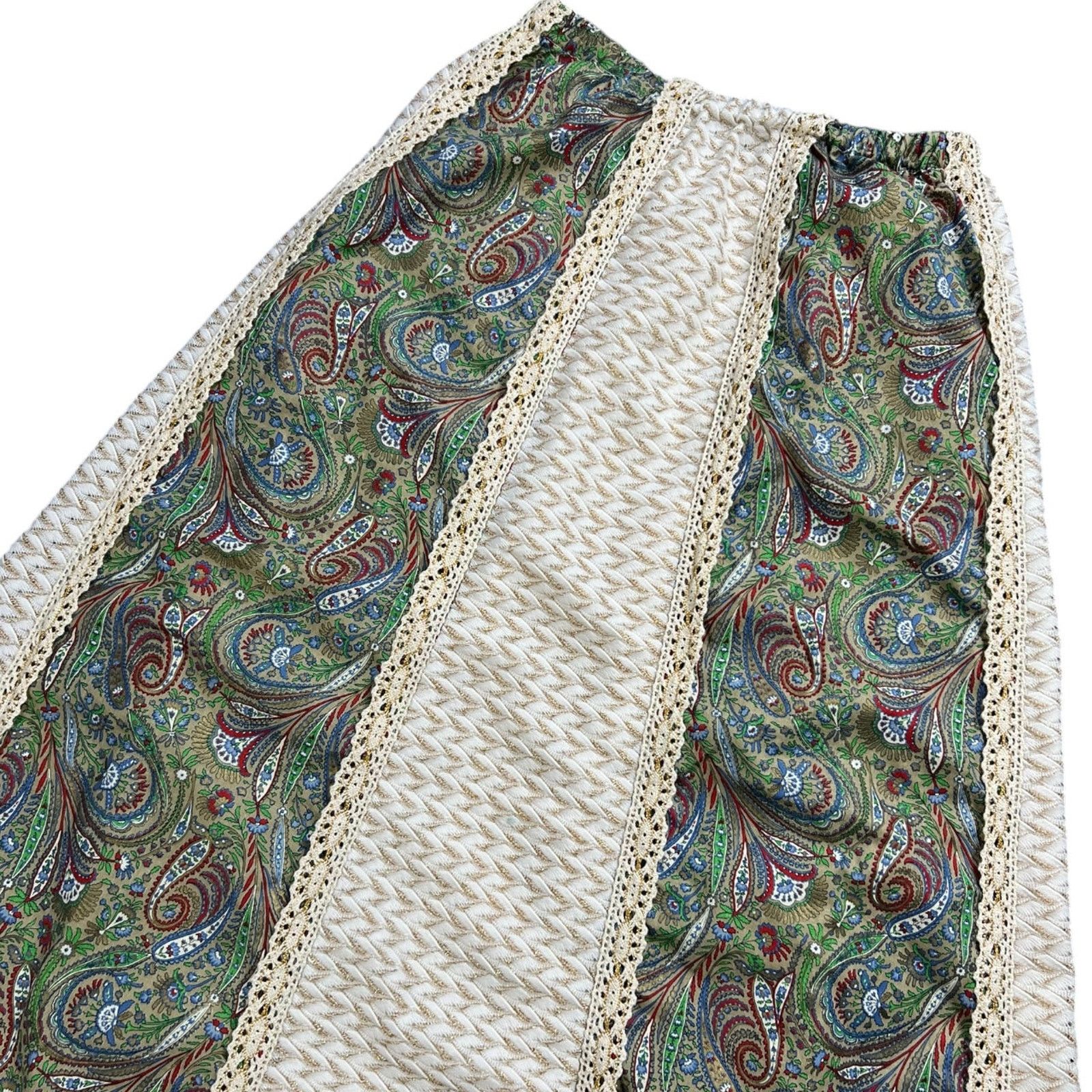 Other 70s Tumbleweeds Prairie Cottagecore Maxi Skirt Paisley O/S Size 36" / US 14 / IT 50 - 5 Thumbnail