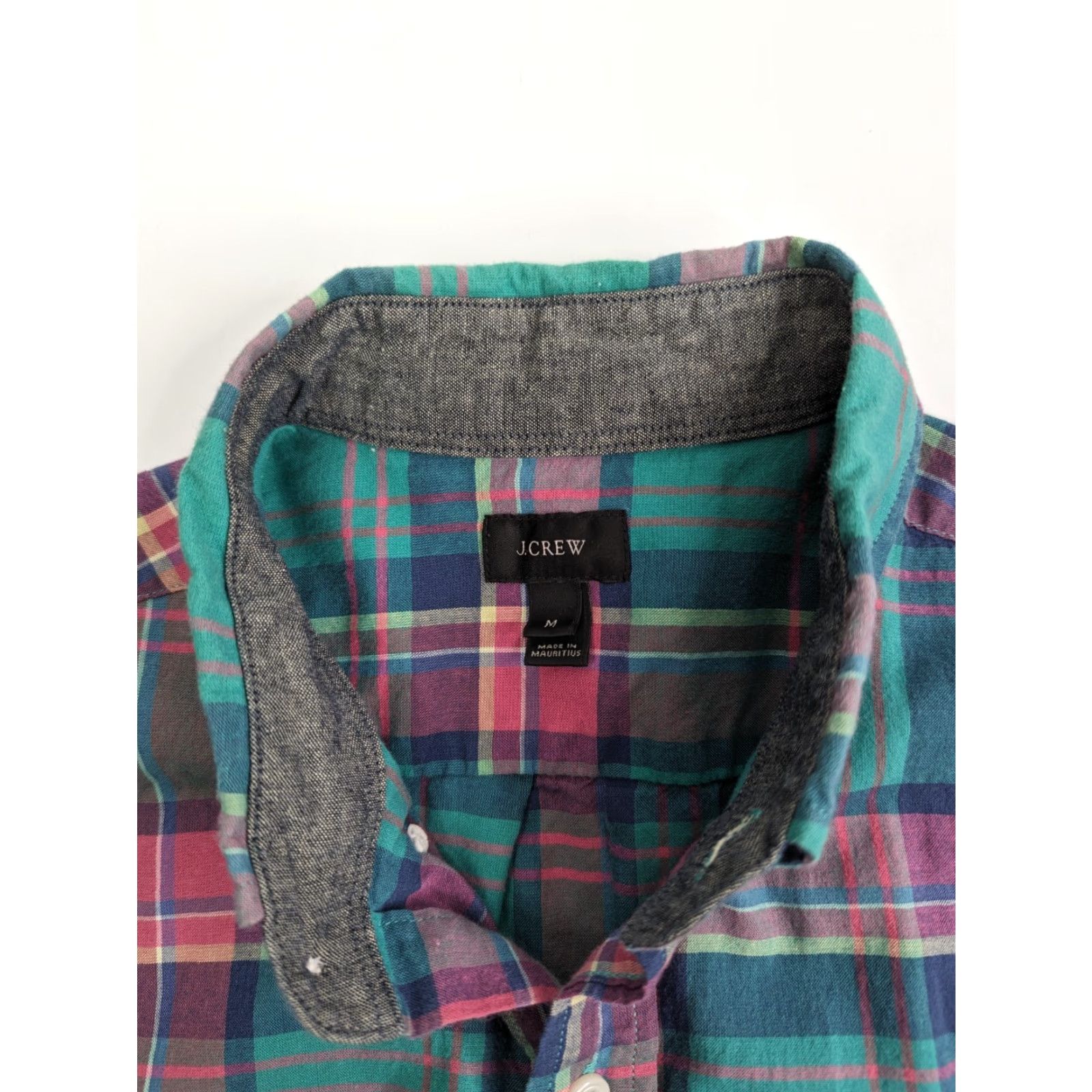 J.Crew VINTAGE J.CREW Shirt Men’s Long Sleeve Plaid Button-Down Teal Pink 90s Size US M / EU 48-50 / 2 - 6 Thumbnail