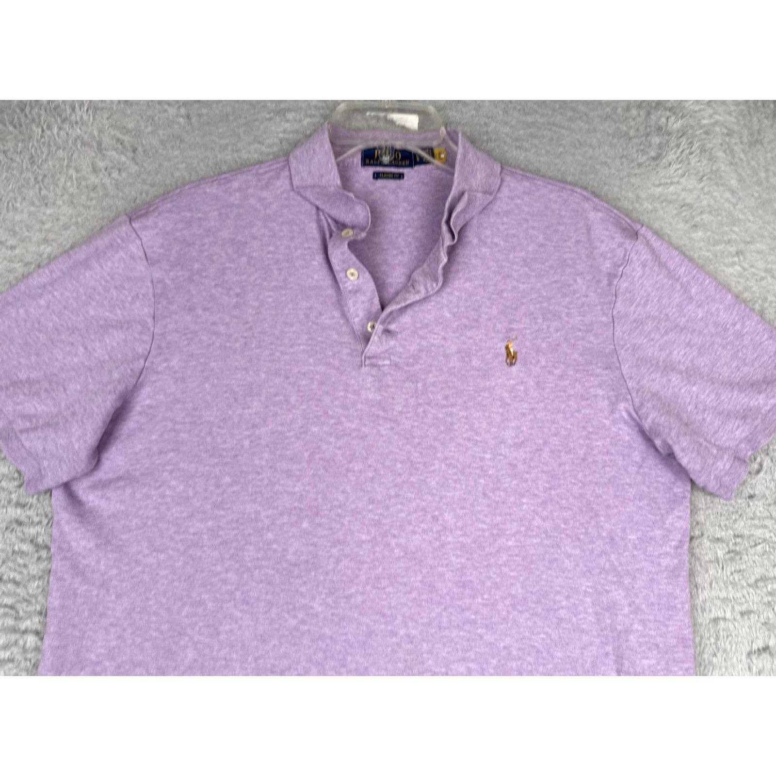 Polo Ralph Lauren Polo Ralph Lauren Polo Shirt Mens Large Purple Classic Fit Jersey Logo Casual Size US L / EU 52-54 / 3 - 4 Thumbnail
