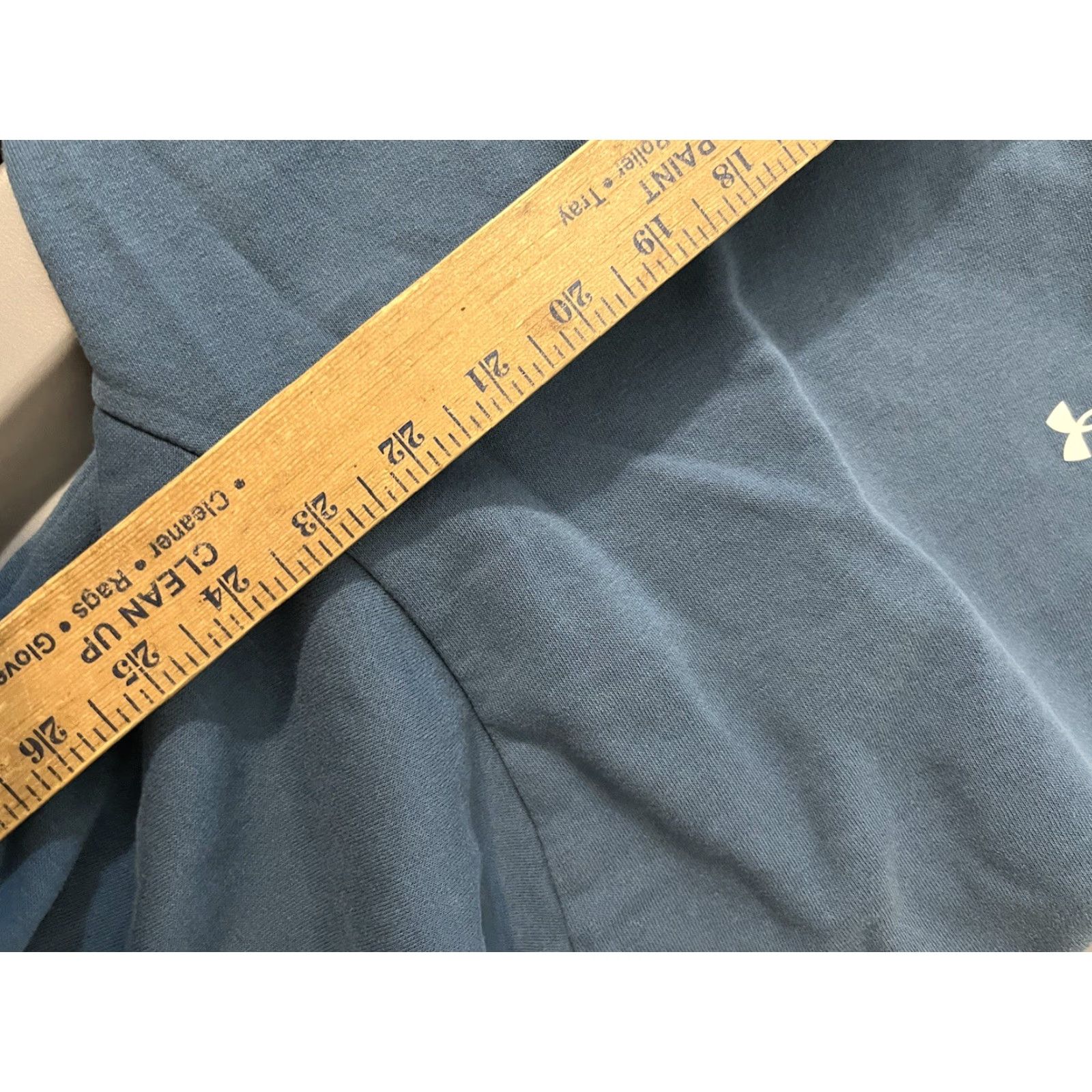 Under Armour Under Armour Hoodie Size Large Blue Cropped Logo Fleece Womens Size L / US 10 / IT 46 - 4 Thumbnail