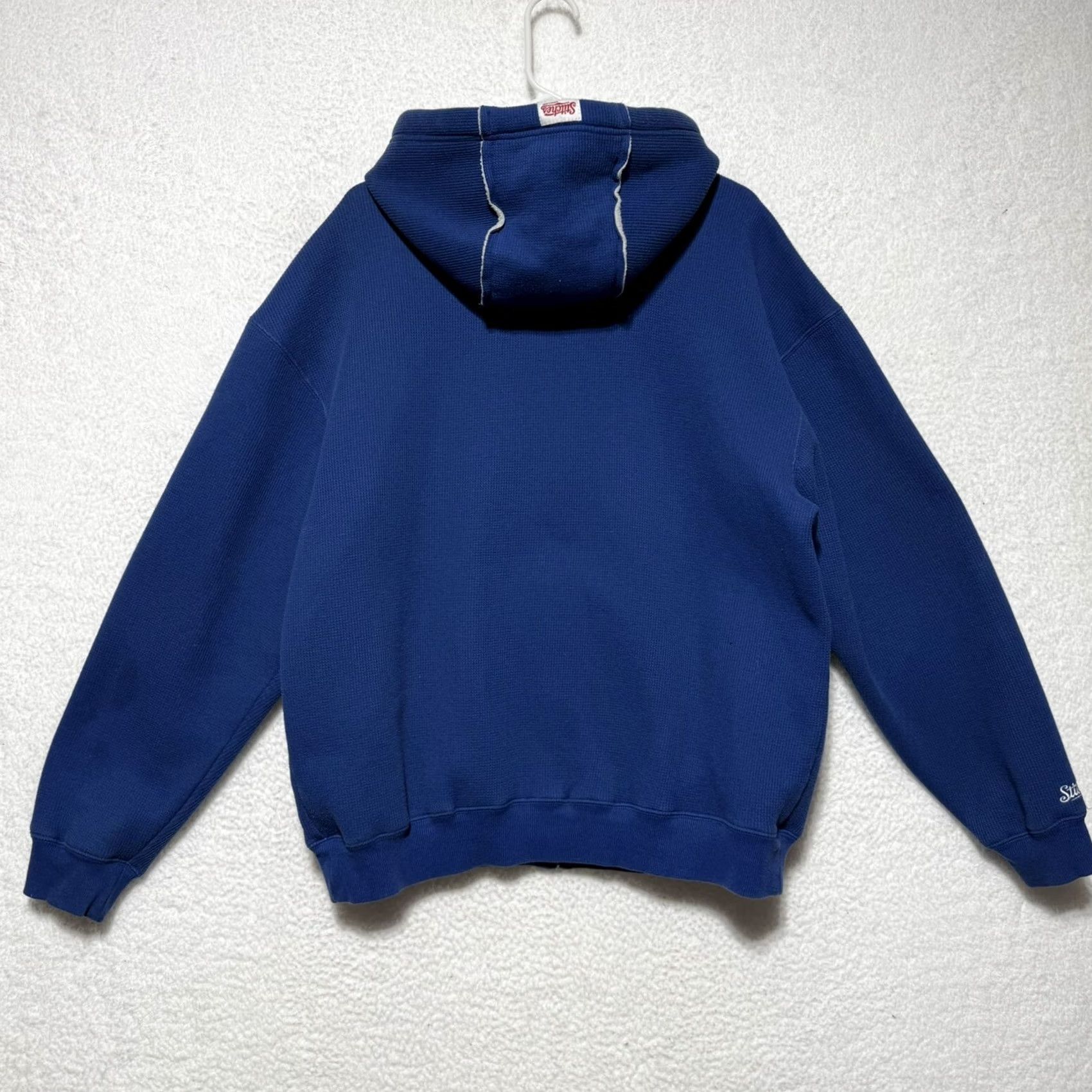 Vintage VINTAGE Milwaukee Brewers Stitches Men's Hoodie L Blue Thermal Fleece Lined Zip Full Zip MLB Sports 2 Washable Spots Mens Size US L / EU 52-54 / 3 - 2 Thumbnail